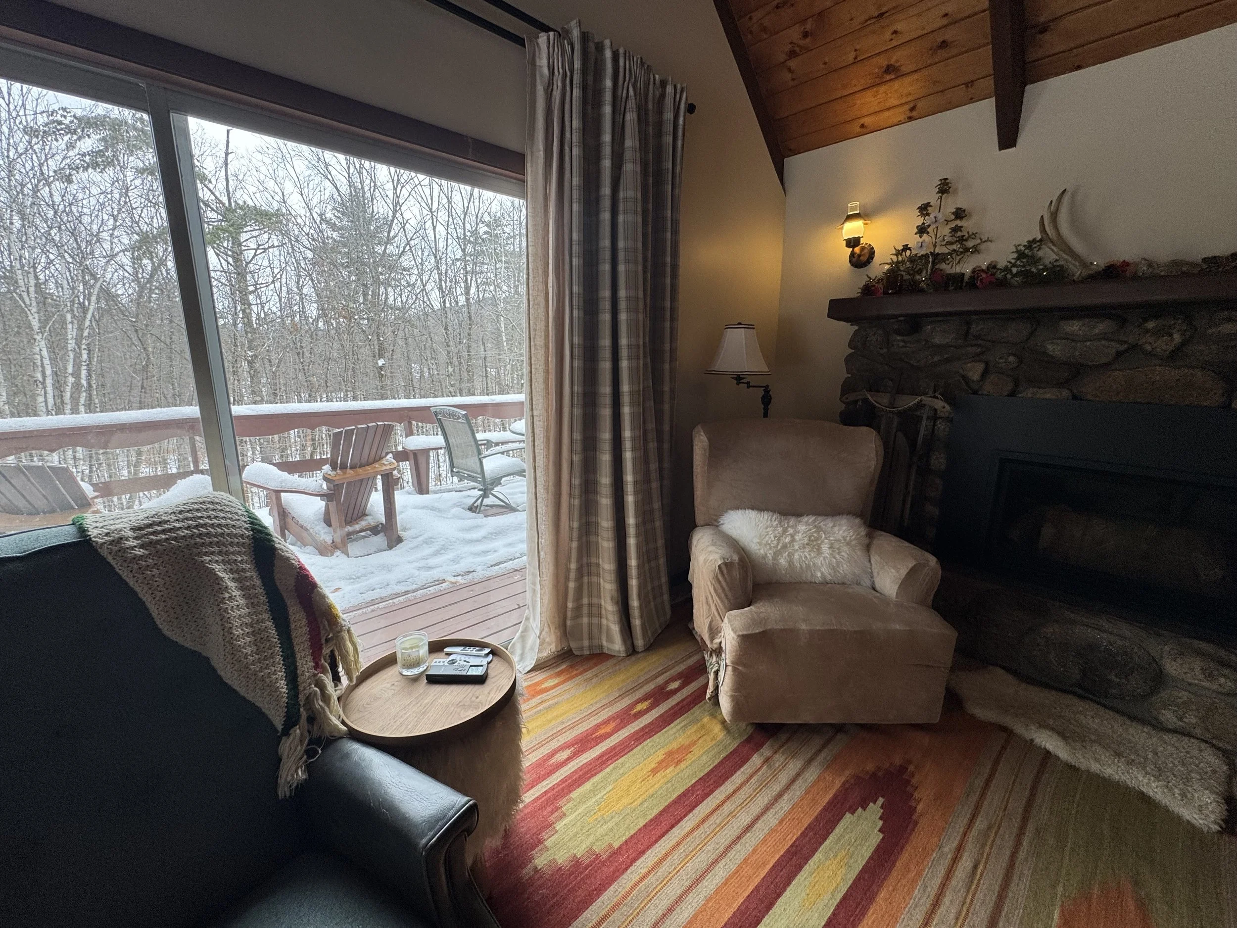 Main living area, opens on to spacious deck. 