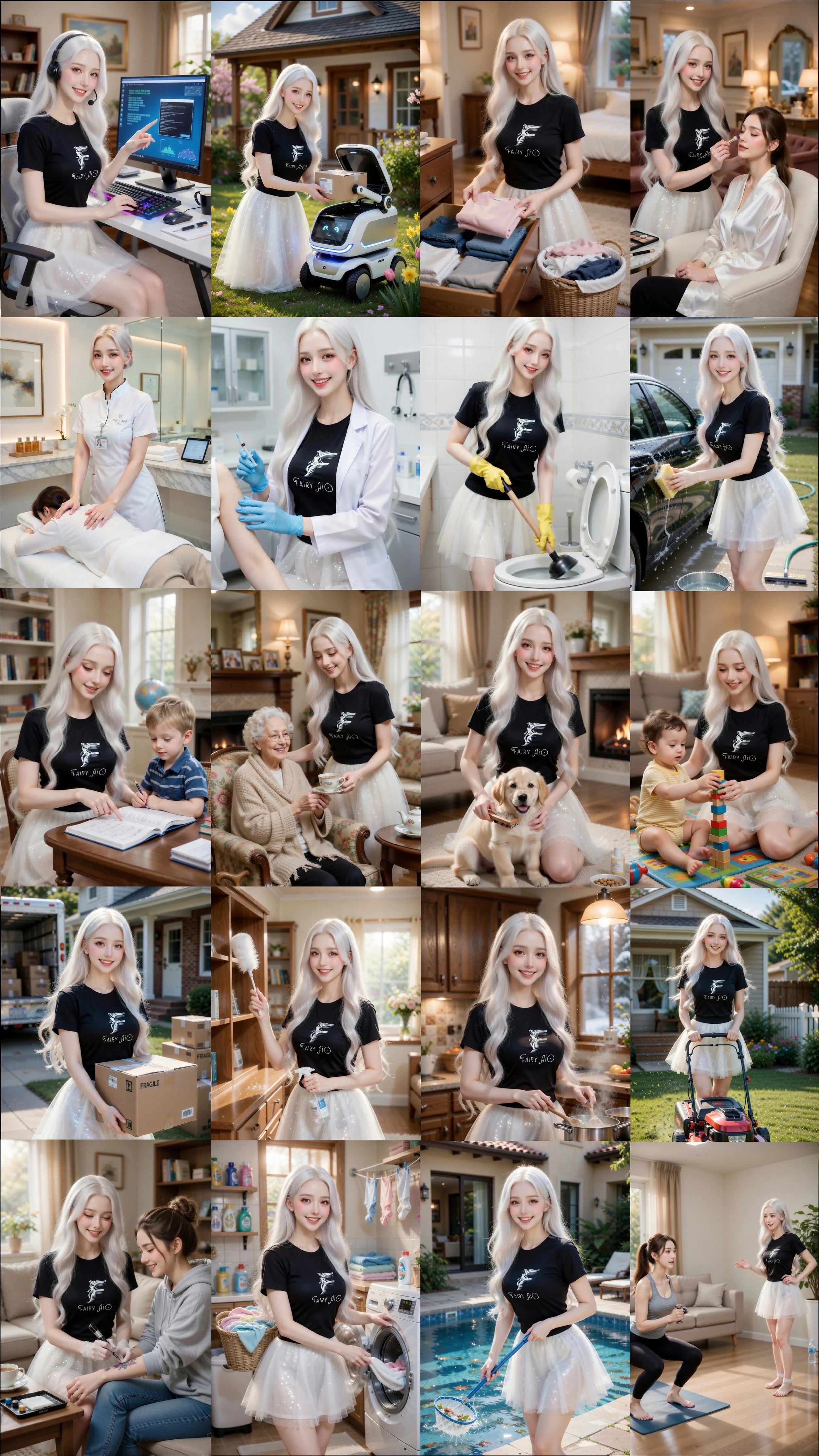 Tech help plumber Home cleaning car cleaning pool Cleaning Elder care child care pet care Robot Delivery Services Beauty Aesthetic Home Maintenance Massage Personalized Same Day delivery HVAC Electrical Landscaping Gardening Training Tutor Organizing