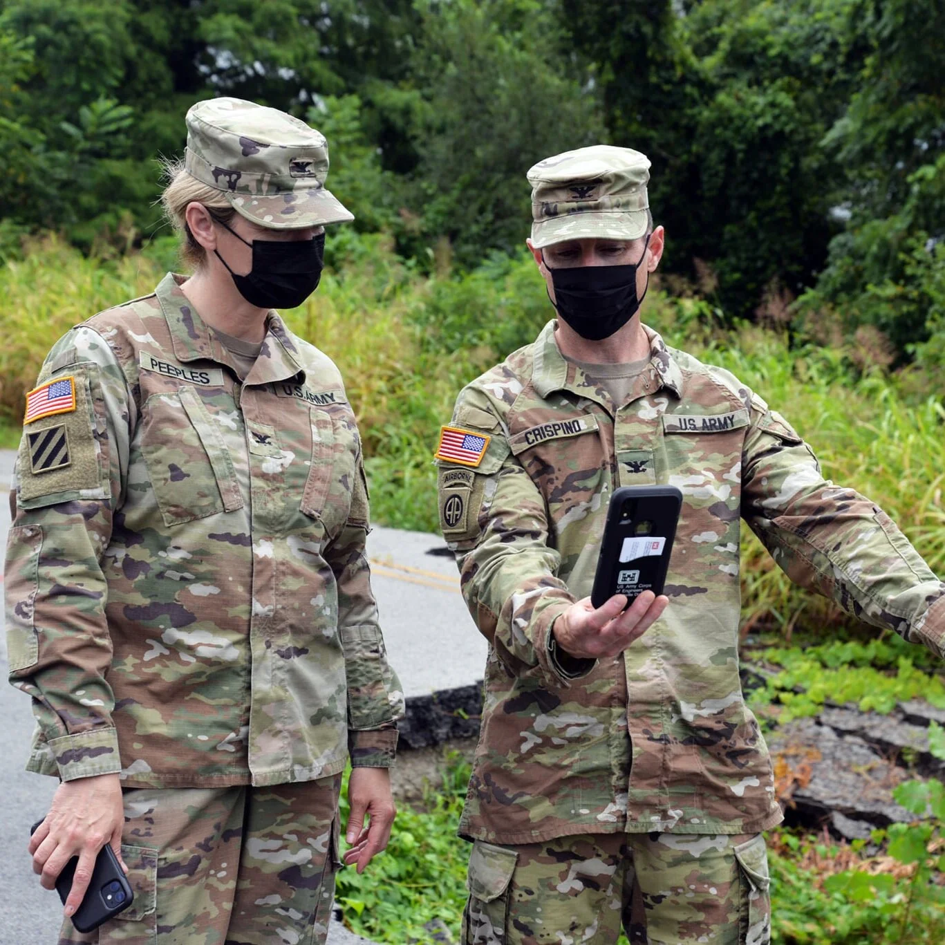 Col. Kimberly Peeples and Col. Eric Crispino
