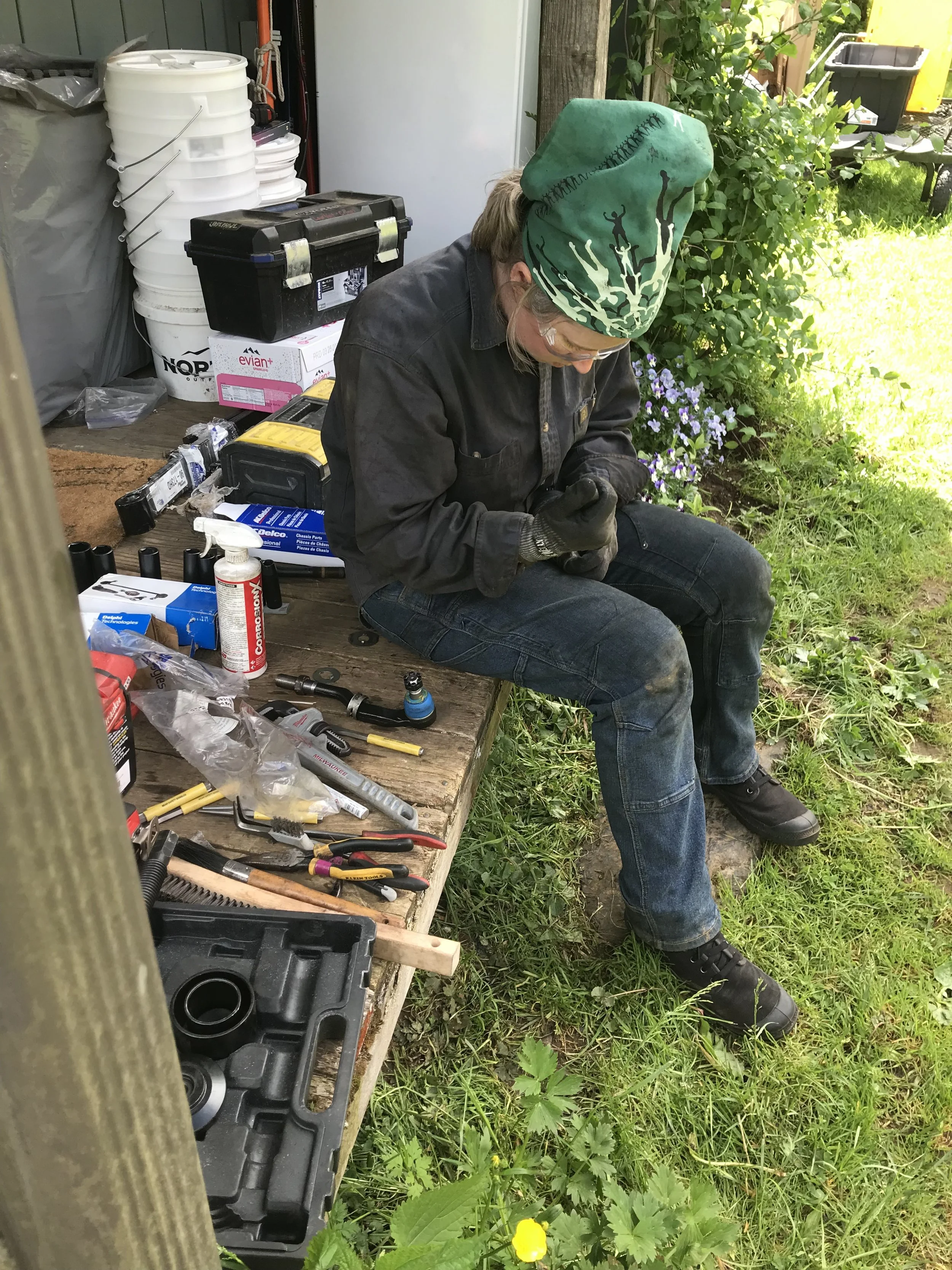 Organization was key during the bus life. 