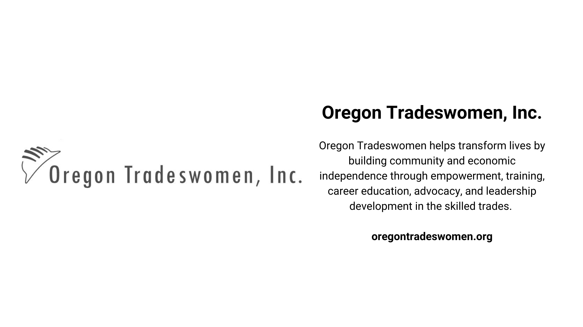 Oregon Tradeswomen  (Copy)