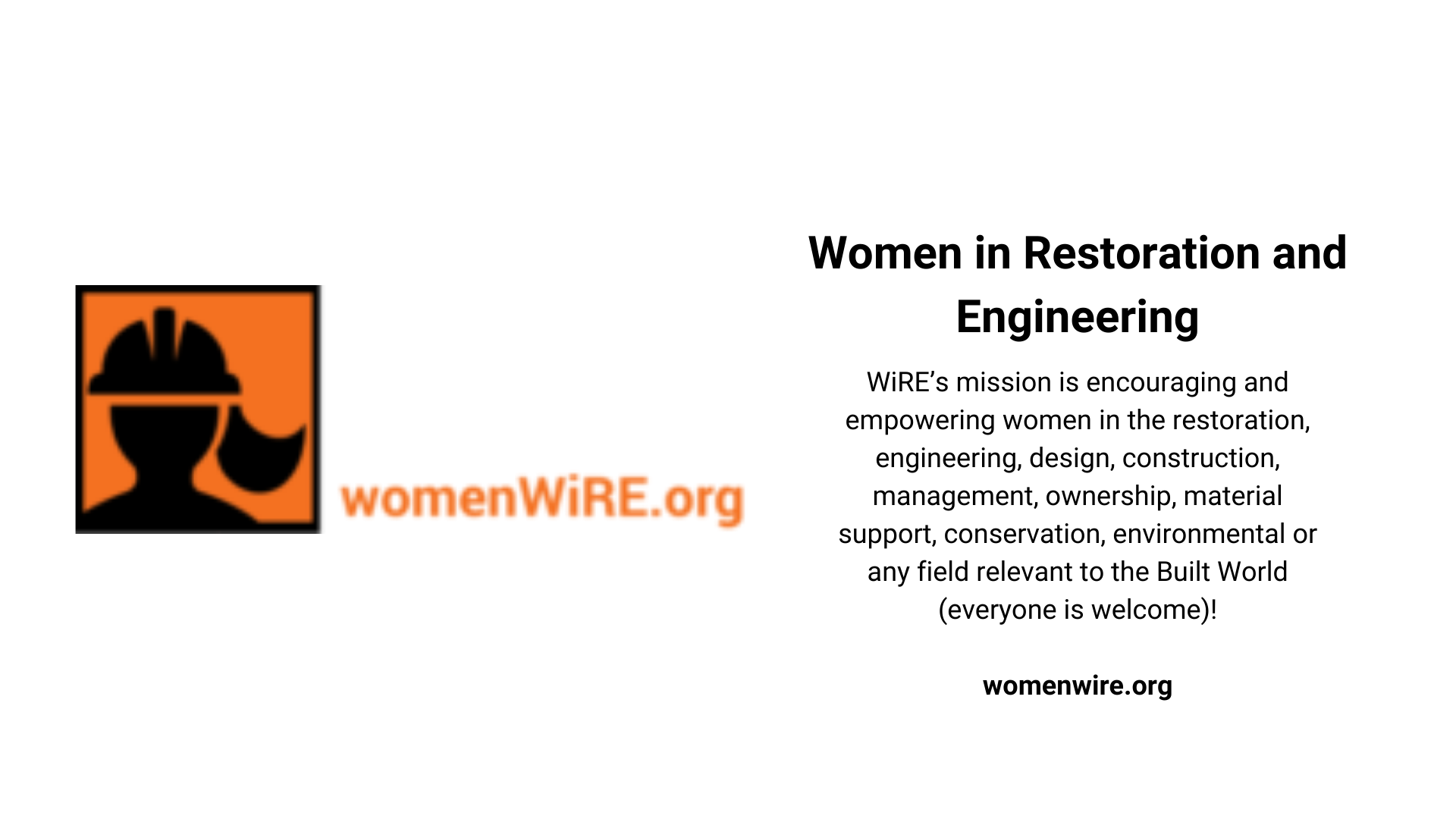 Women in Restoration and Engineering  (Copy)