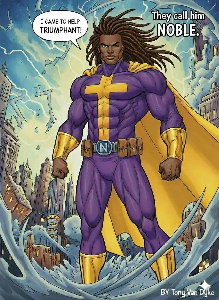 Faith imagined as strength, courage, and responsibility.