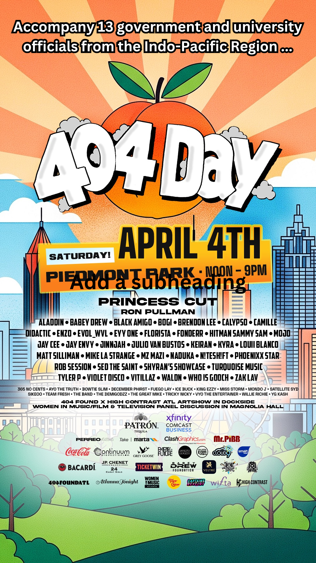 Accompany Indo-Pacific visitors to 404 Day