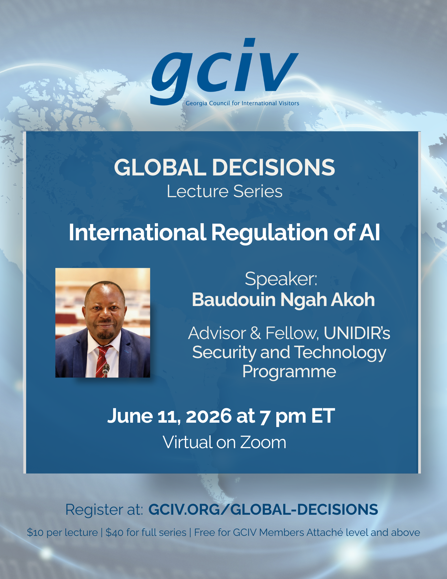 GCIV Global Decisions Lecture Series: International Regulation of AI