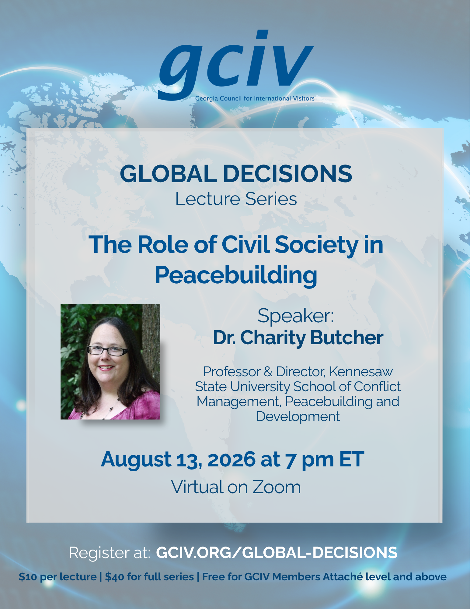 GCIV Global Decisions Lecture Series: Role of Civil Society in Peacebuilding