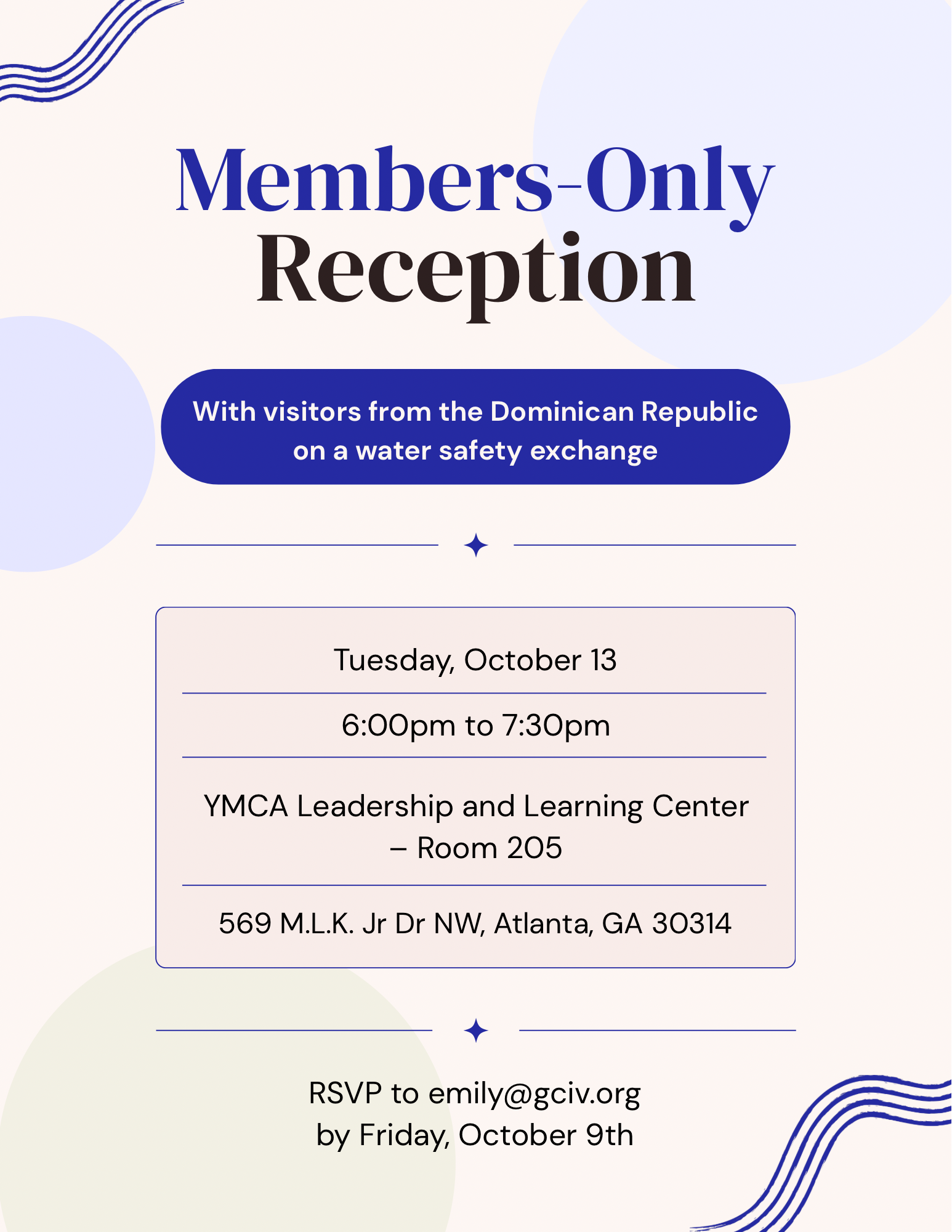 GCIV Members-Only Reception