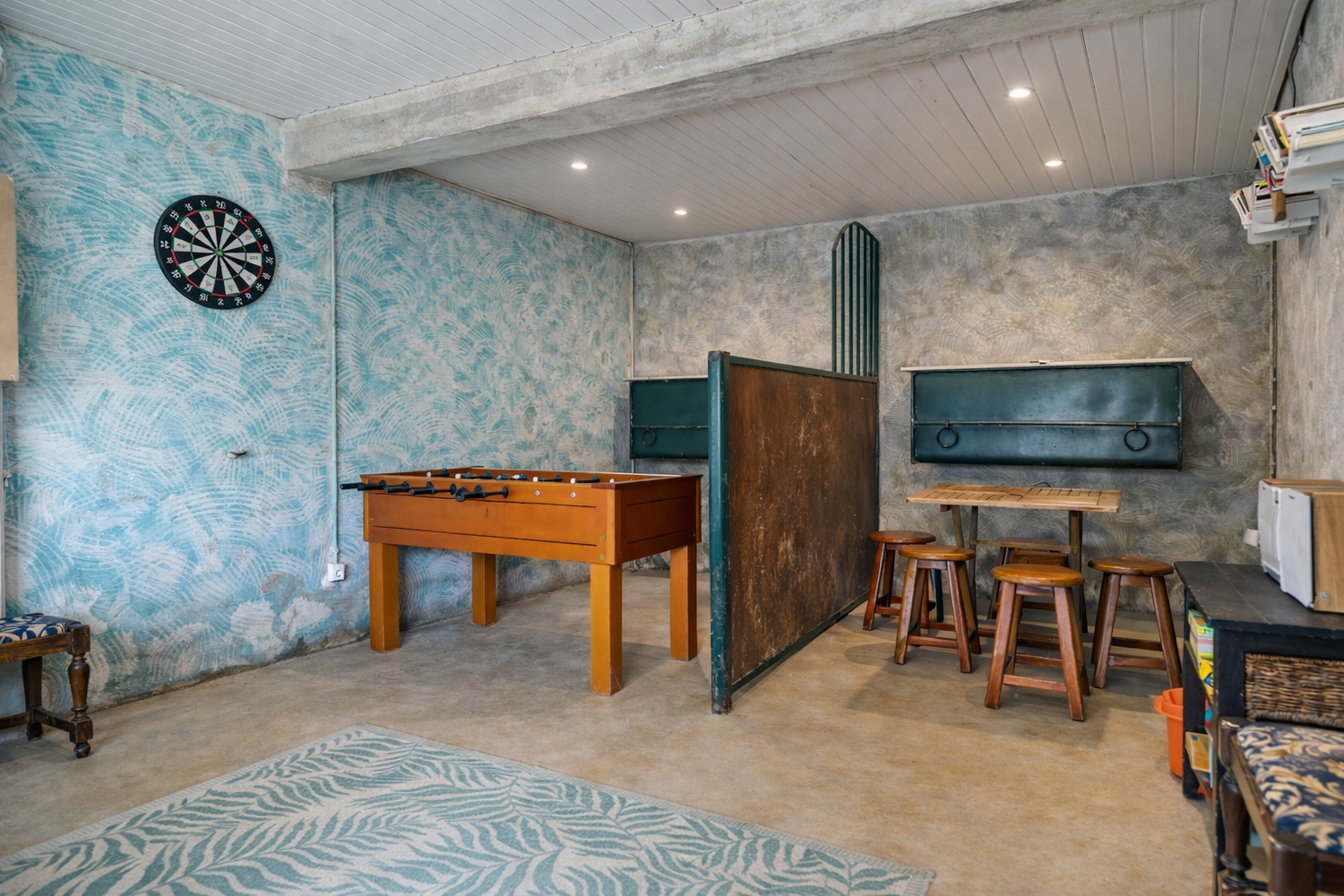 Sala de jogos com matraquilhos