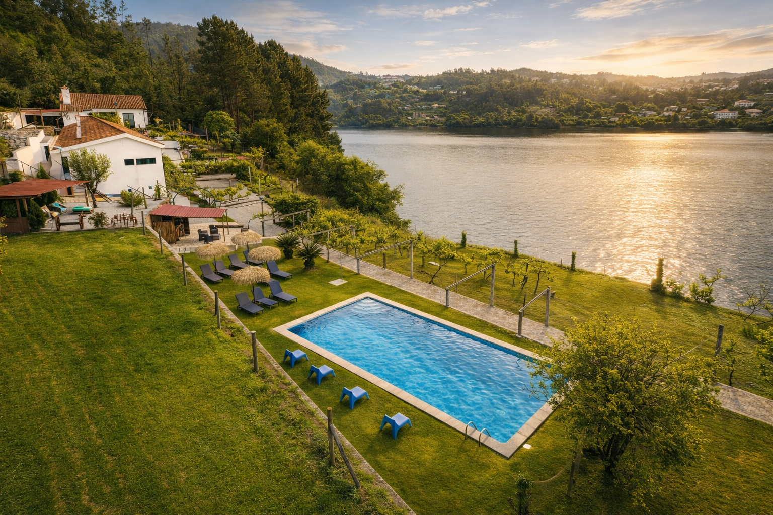Paisagem do rio Tâmega junto à Quinta