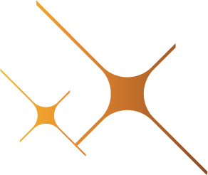 2 gold four pointed stars in the background