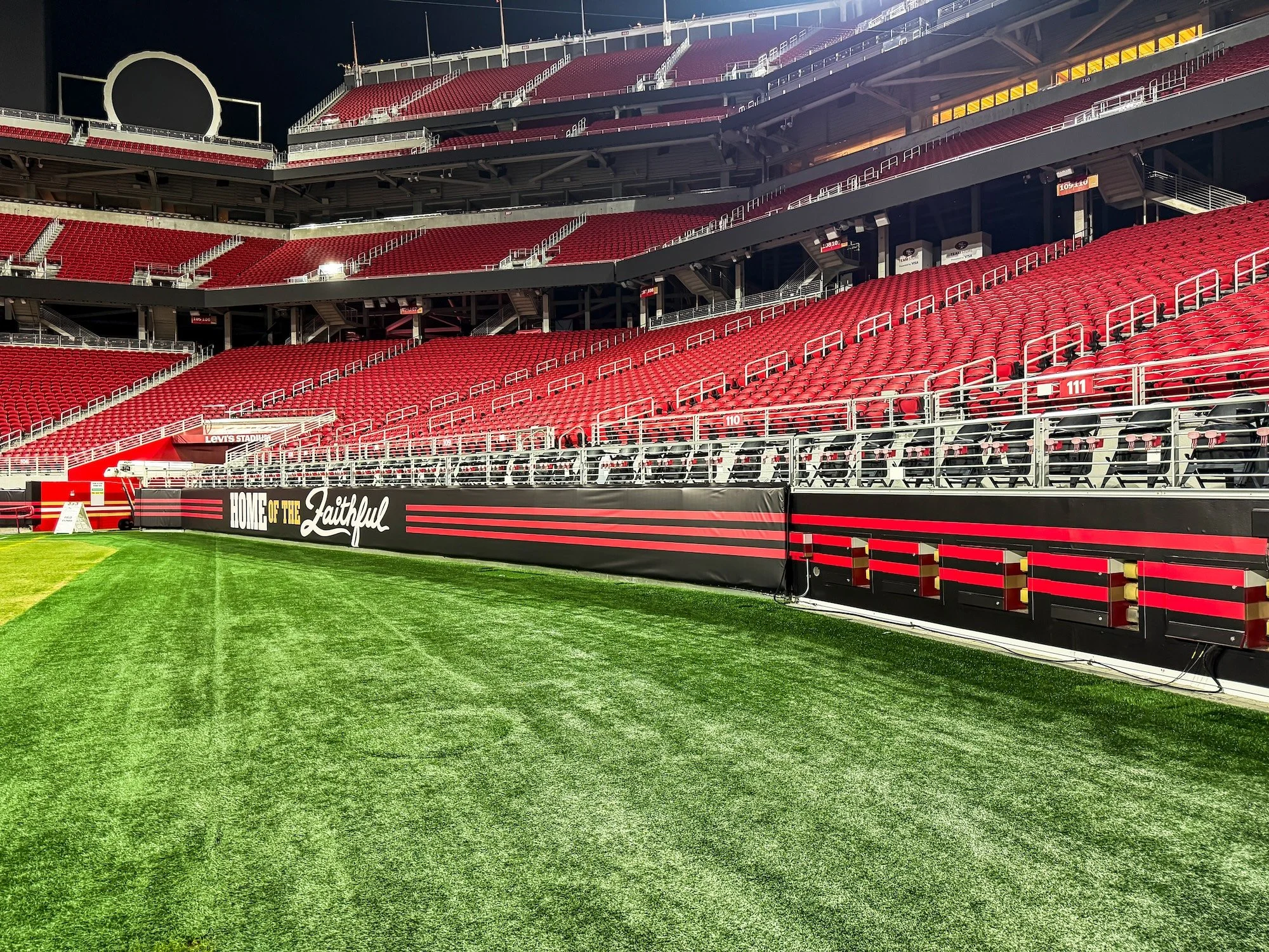 Stadium graphics printed and installed for Seahawks vs 49ers