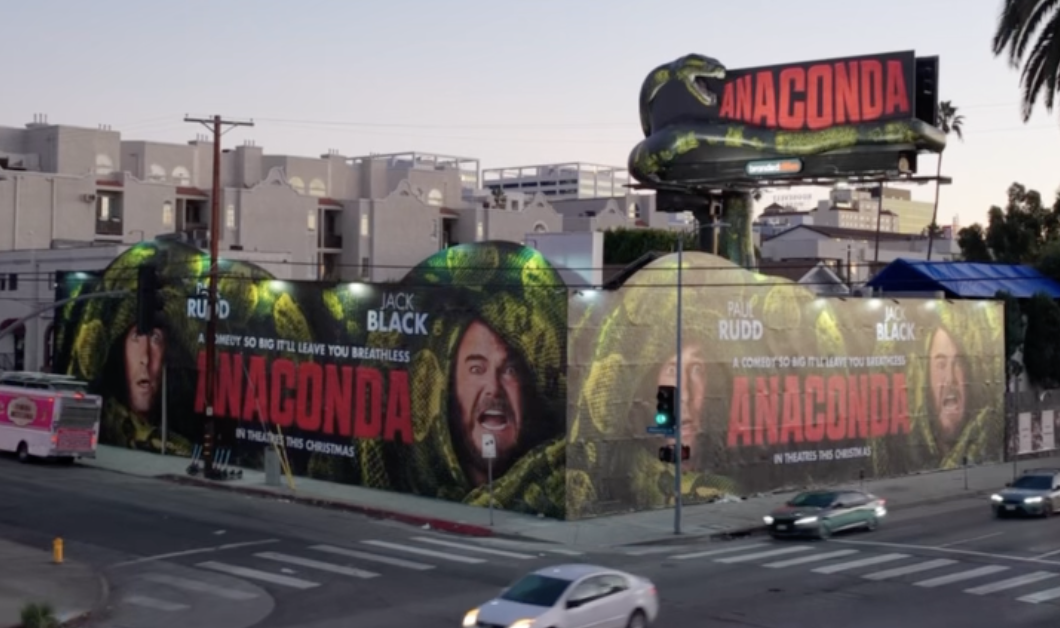Specialty 3D billboard installed for the Anaconda film by Sony