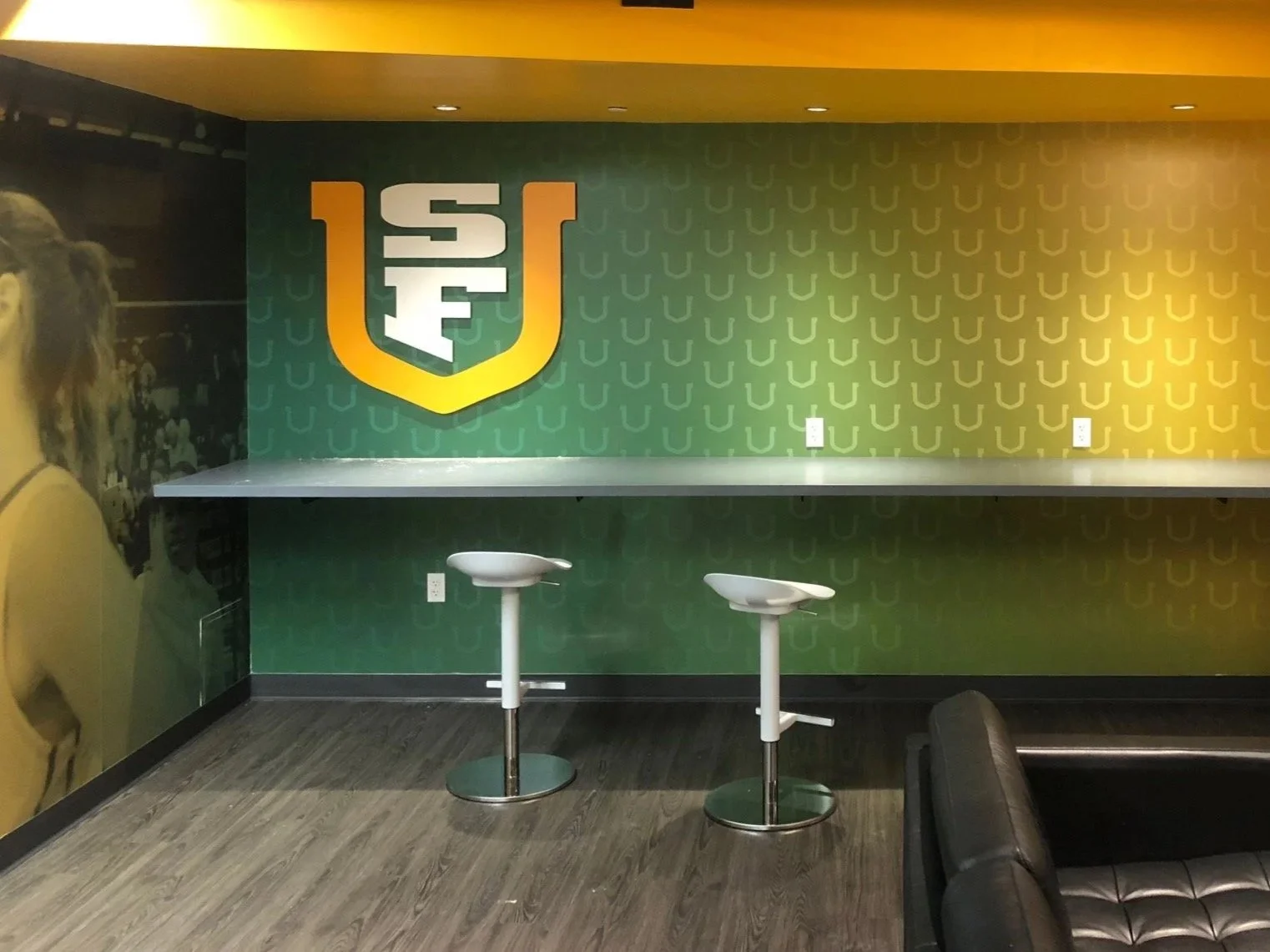 Sports graphics printed and installed by Lithographix