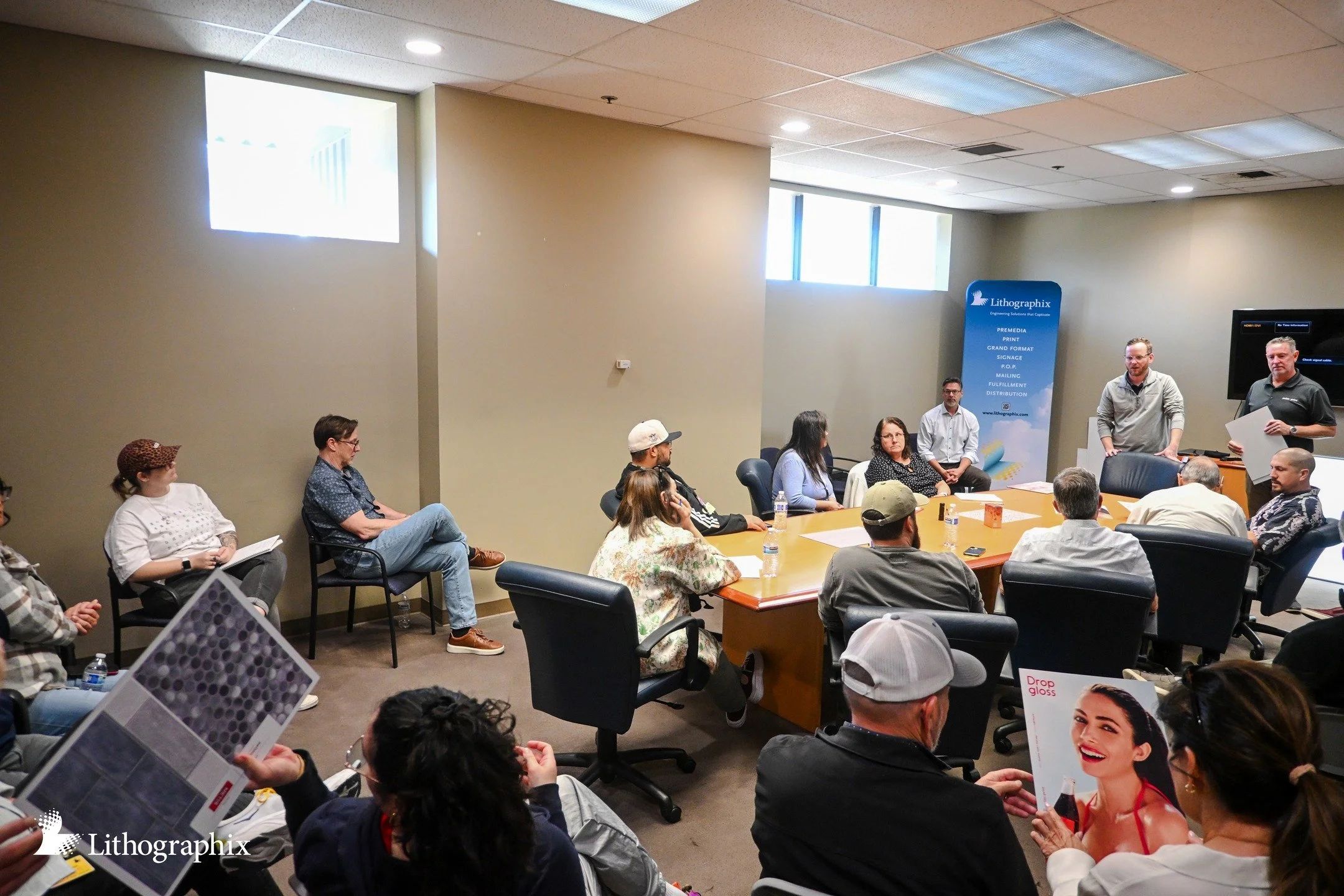 Lunch &amp; Learn with the pros at swissQprint! 🖨️ We got hands-on with our new Kudu flatbed printer systems and explored all the game-changing possibilities for our print projects.

Check out their press release on our Kudu setup and experience bel