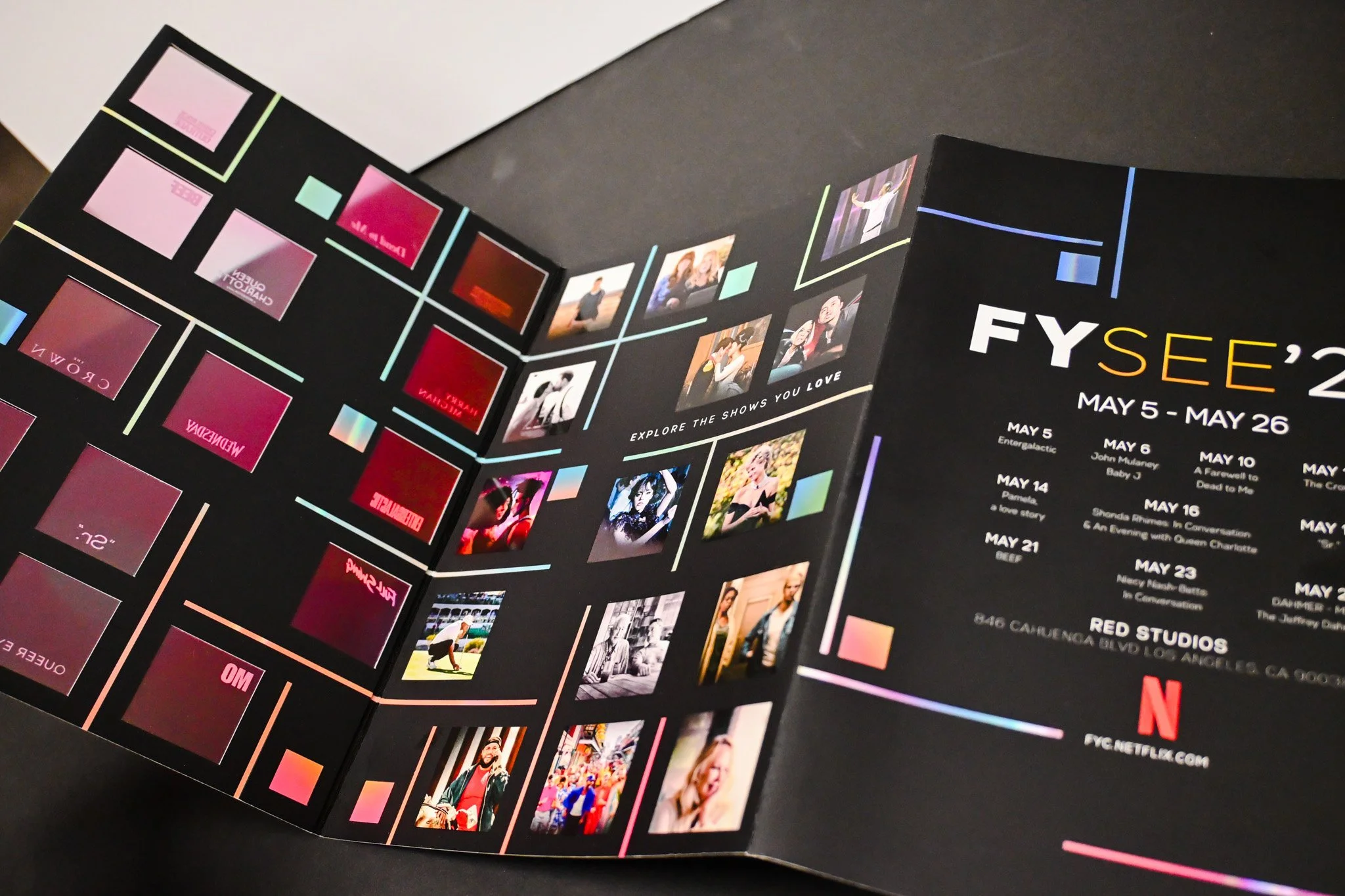 Award-winning custom invitation card designed for Netflix