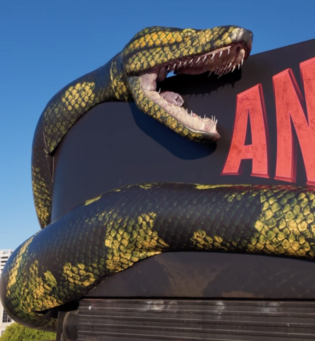 Specialty 3D billboard installed for the Anaconda film by Sony