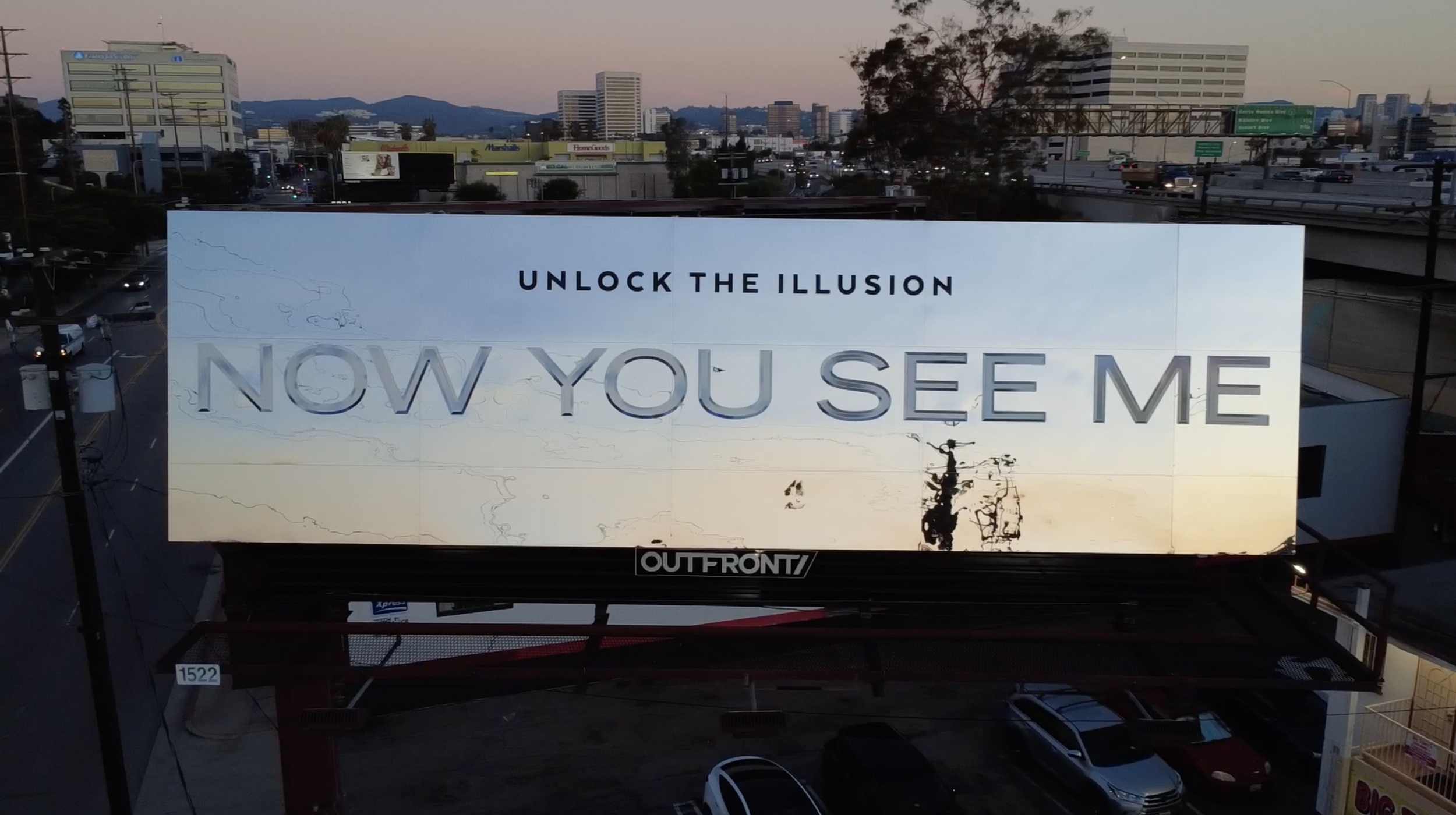 Specialty reflective billboards for the Now You See Me film by Lionsgate