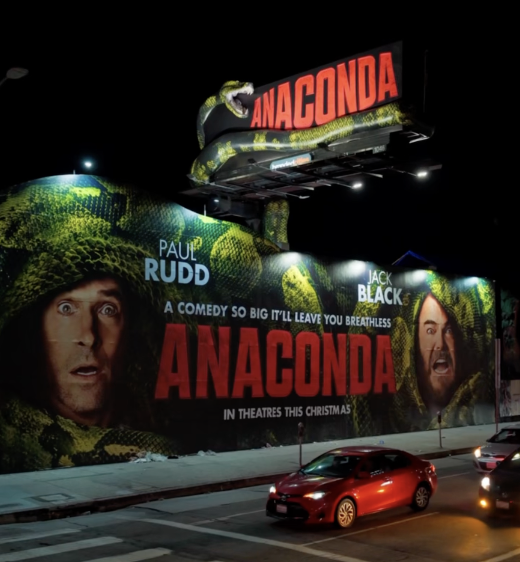 3D specialty billboard printed for the Anaconda film