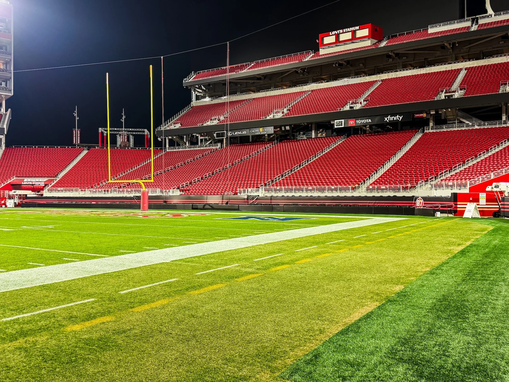 Stadium graphics printed and installed for Seahawks vs 49ers
