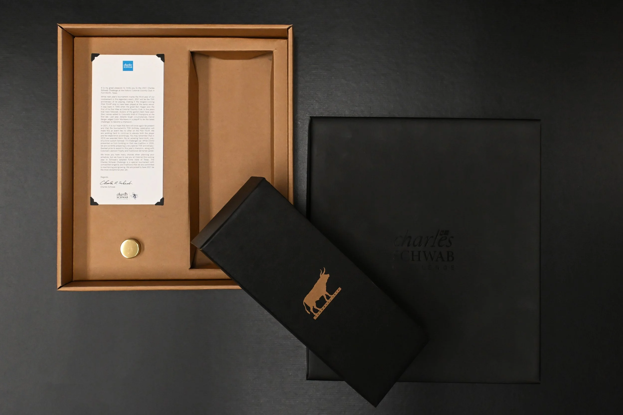 Custom packaging design for Charles and Schwab
