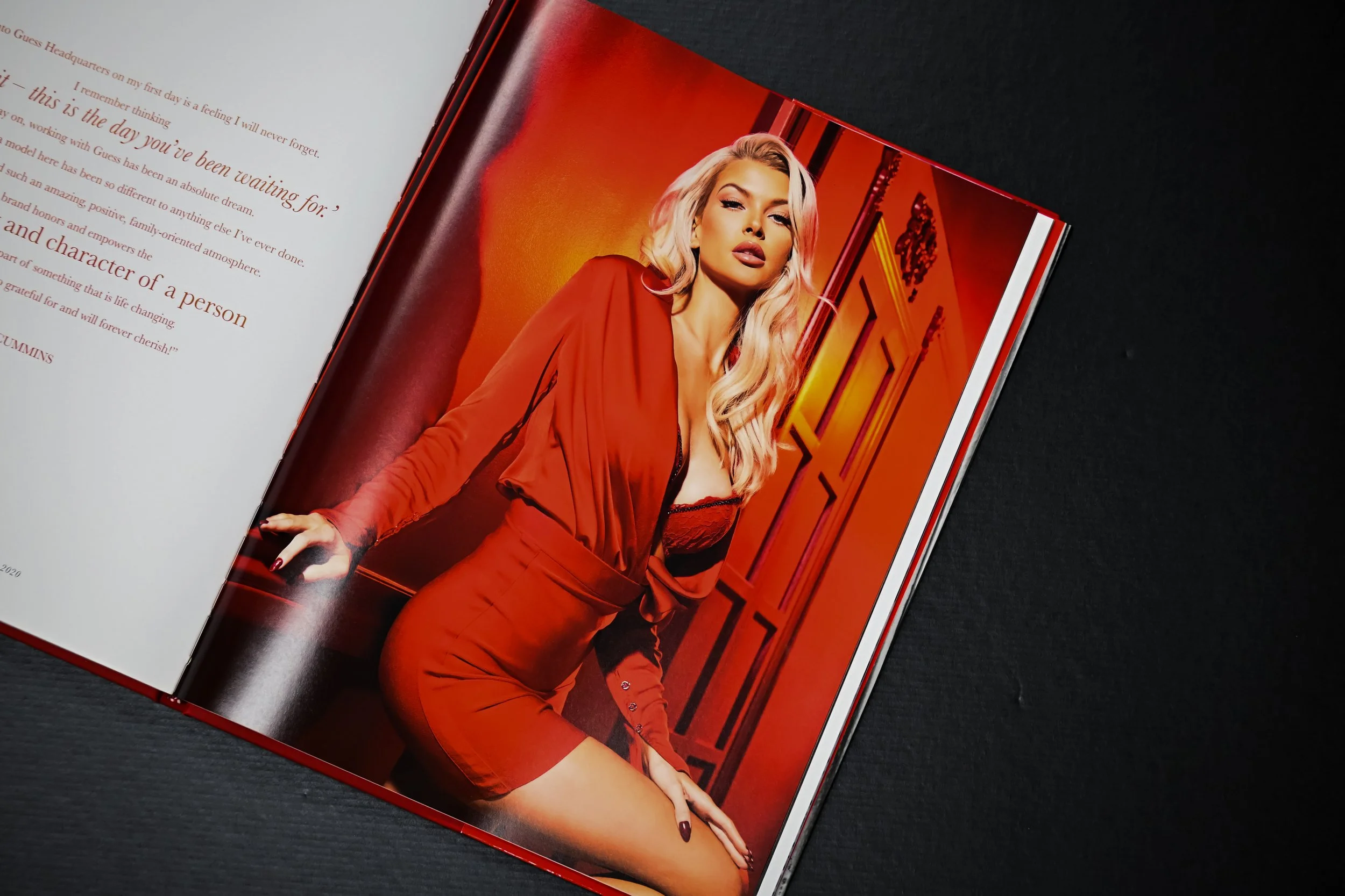 Award-winning casebound book with sleeve, printed for GUESS?