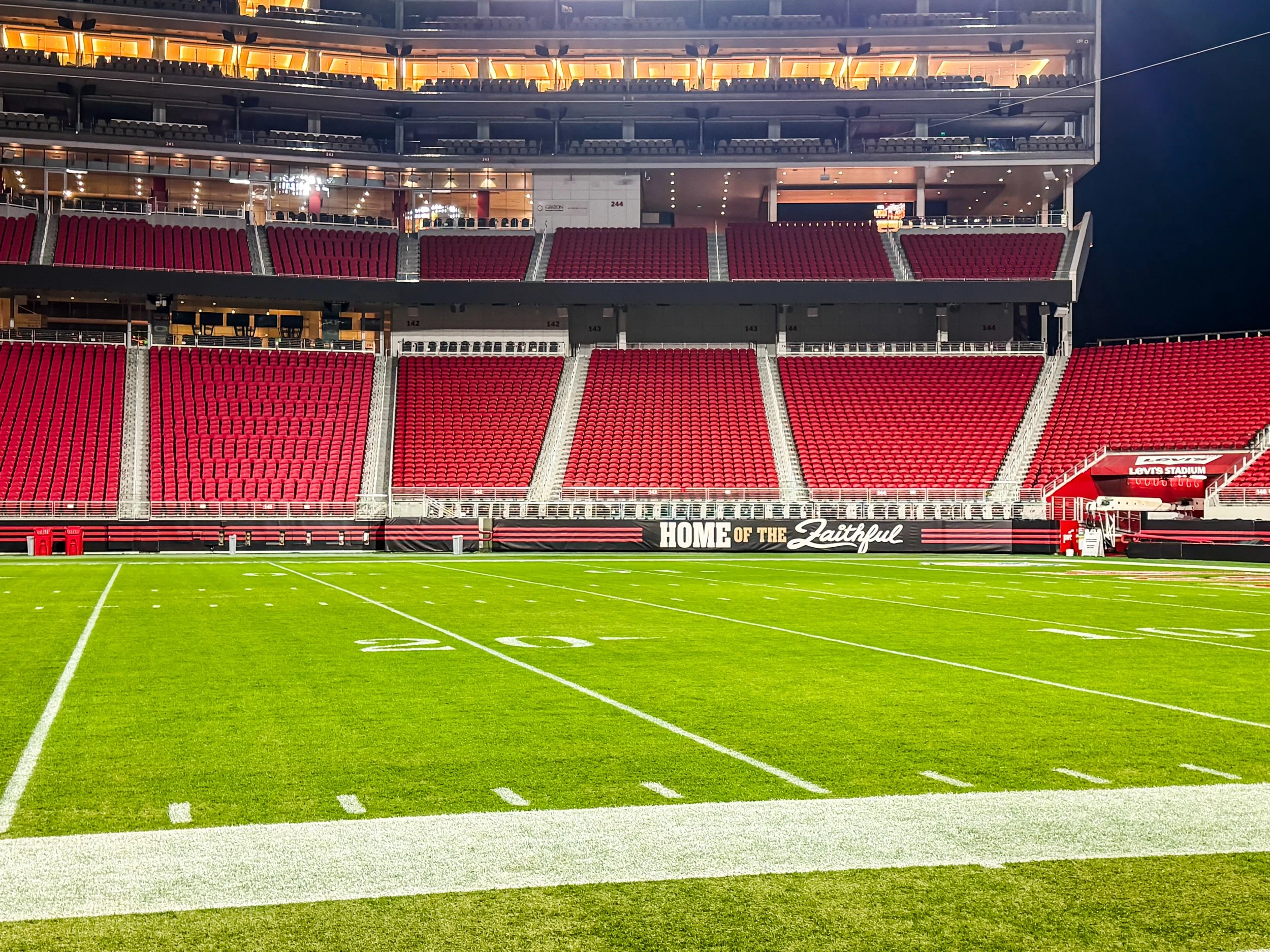 Stadium graphics printed and installed for the Seahawks vs. 49ers game