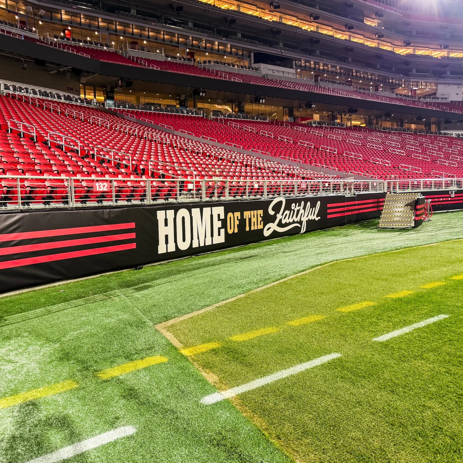Stadium graphics printed and installed for Seahawks vs 49ers