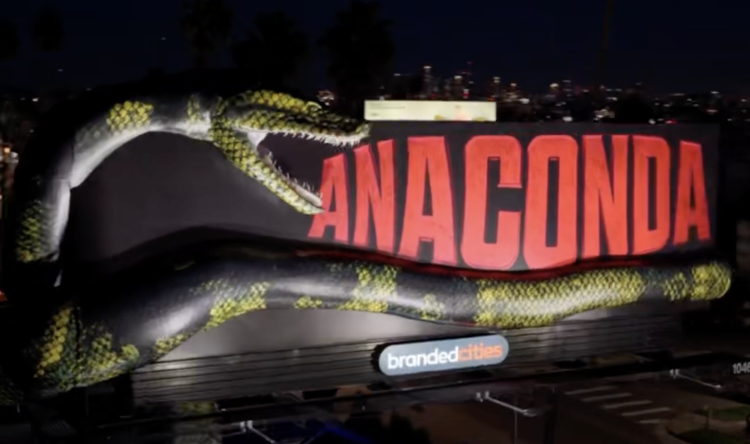 Specialty 3D billboard installed for the Anaconda film by Sony