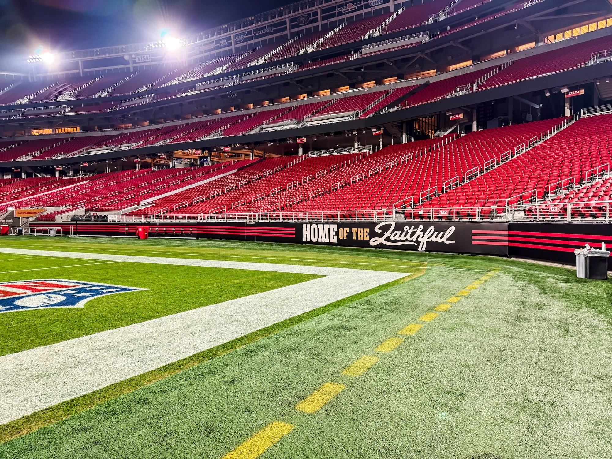 Stadium graphics printed and installed for Seahawks vs 49ers
