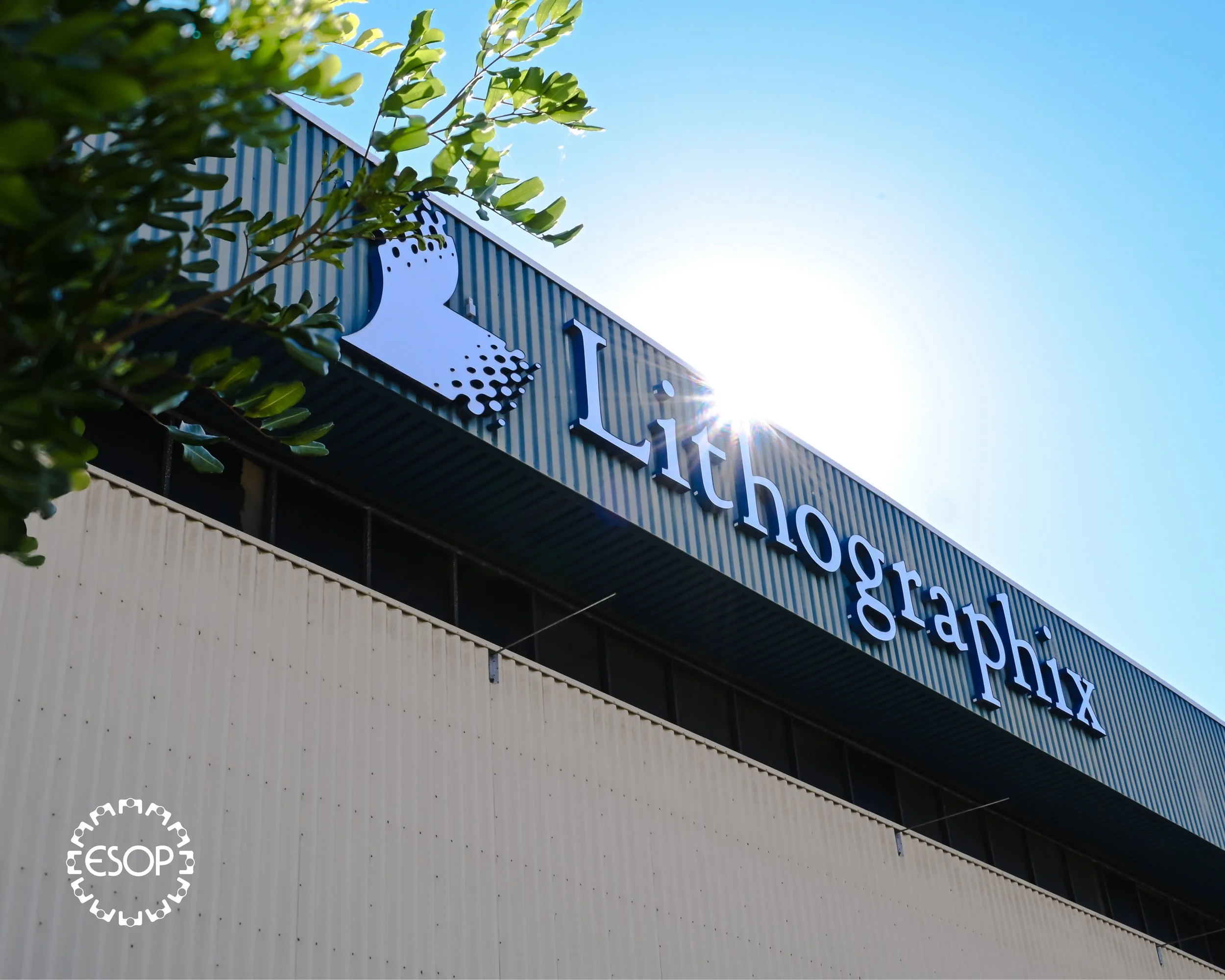 Lithographix exterior with ESOP logo