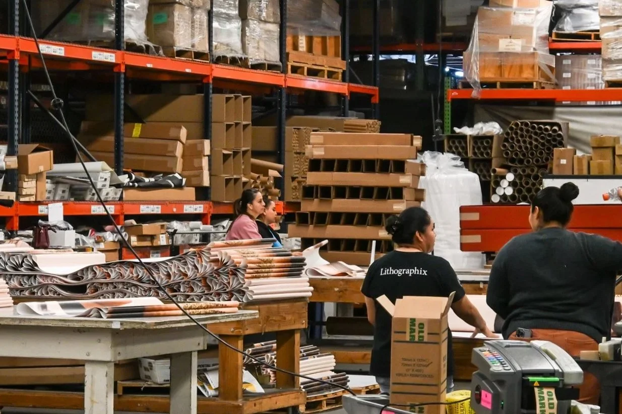 Fulfillment area in Lithographix plant