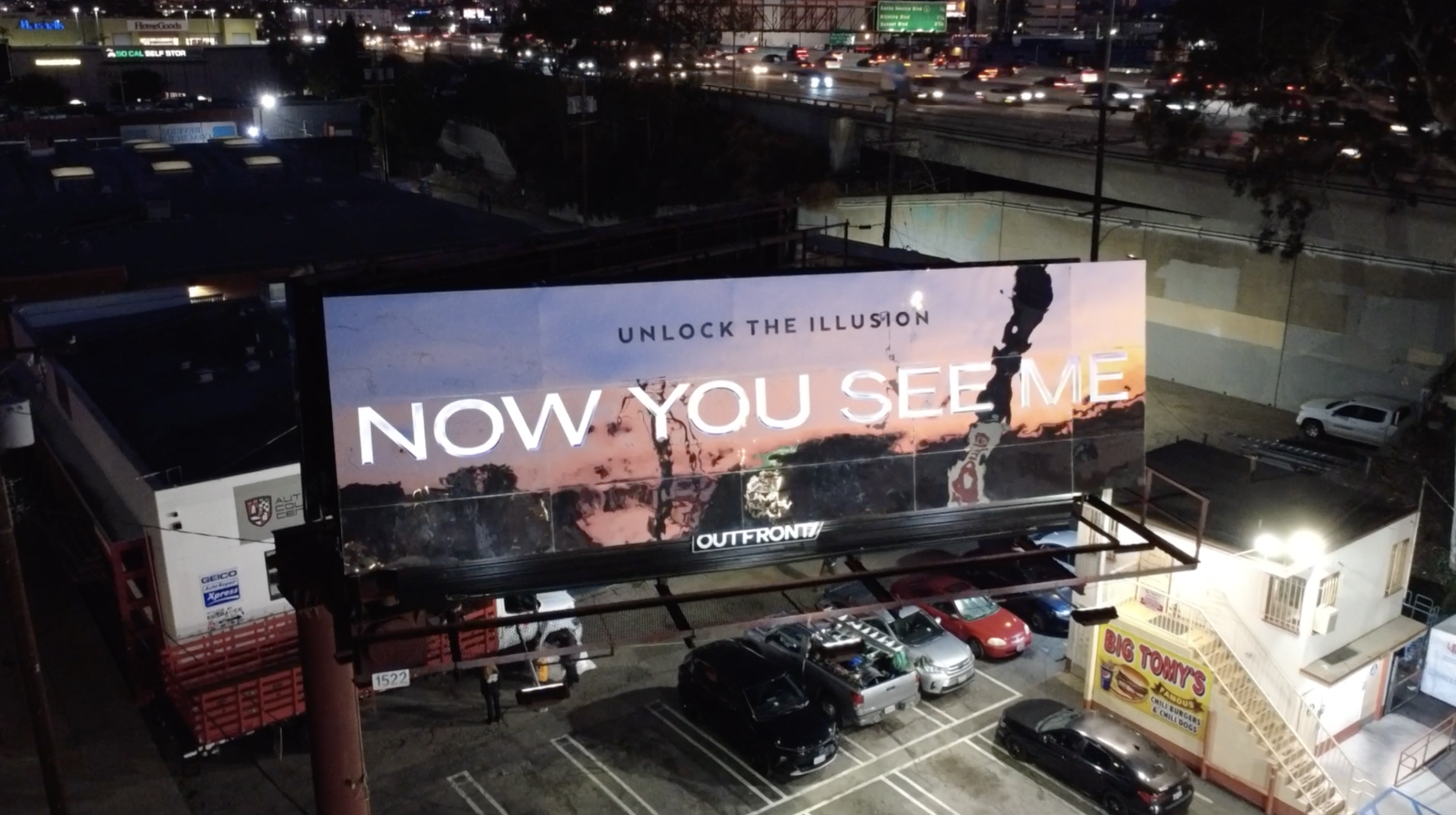 Specialty reflective billboard for Now You See Me film by Lionsgate