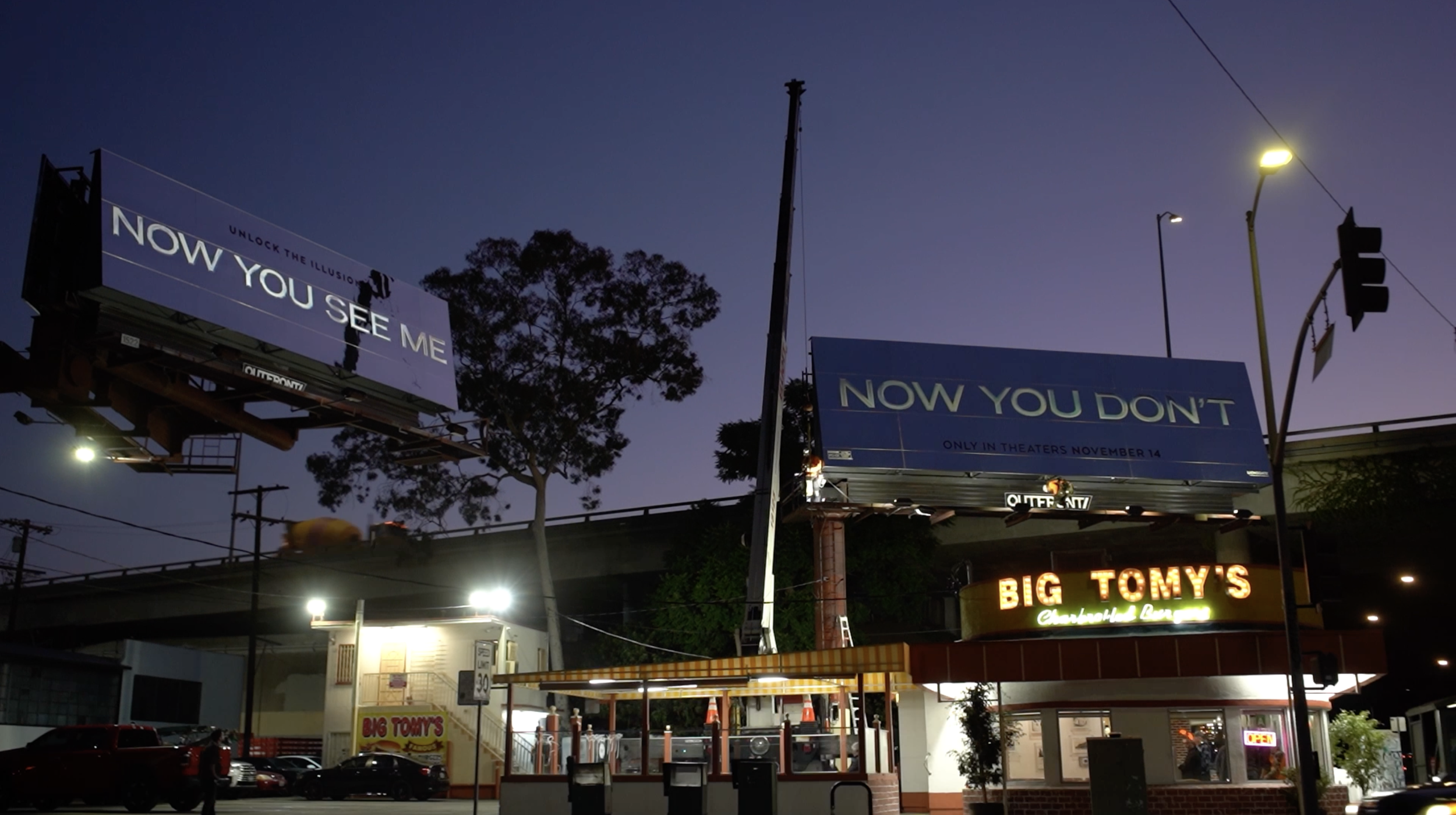 Specialty reflective billboards for the Now You See Me film by Lionsgate