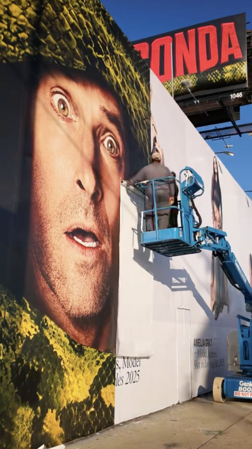 Specialty 3D billboard produced for the Anaconda film by Sony