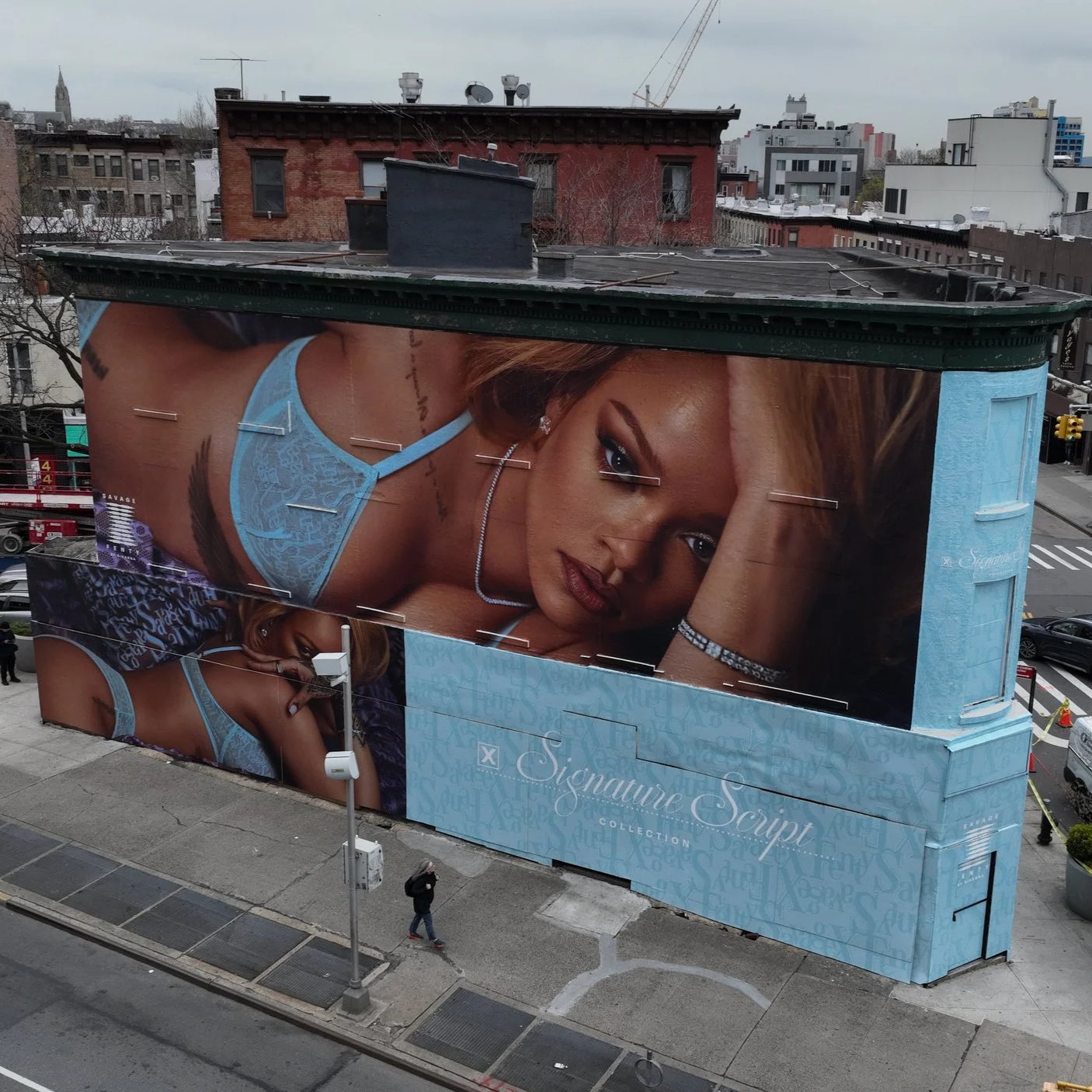 Award-winning building wrap installed for Savage X Fenty