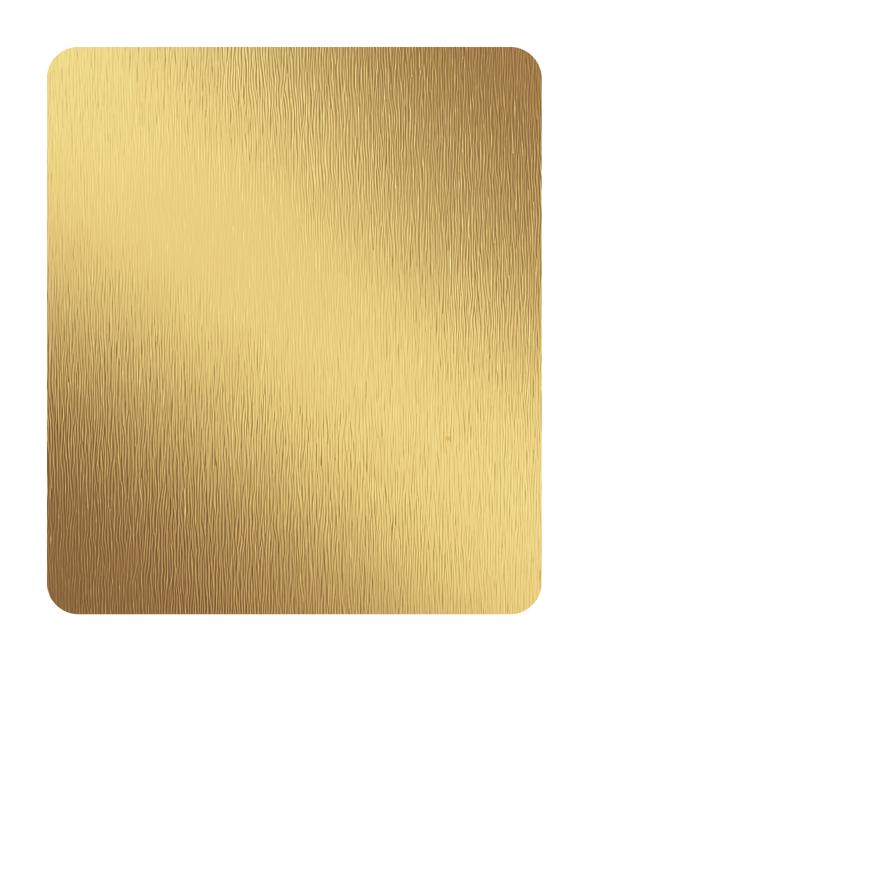 Close-up of a gold-colored textured metallic surface with fine vertical lines.