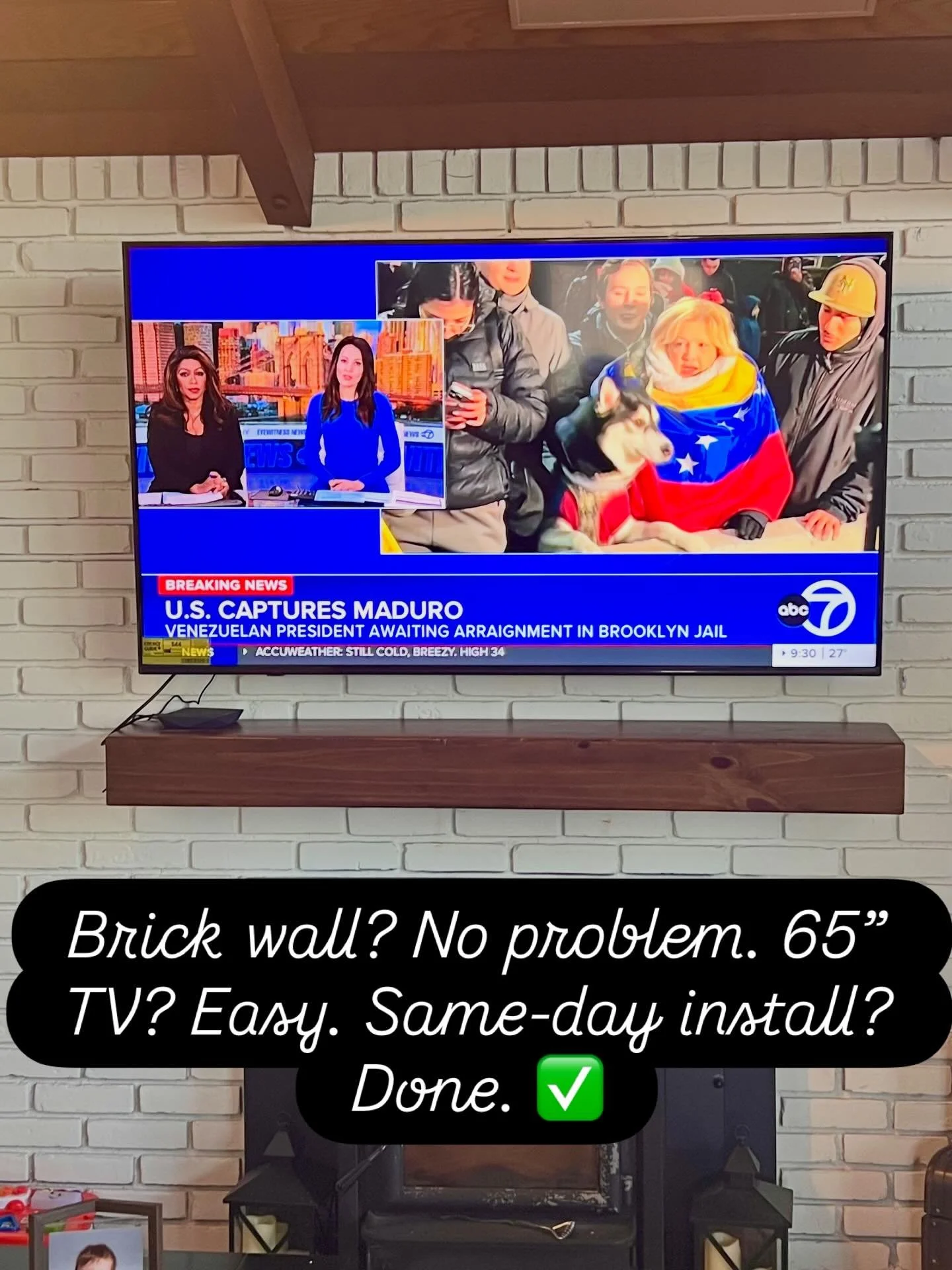 Clean mount, solid hold, zero stress.
If your wall is ready, I&rsquo;m ready. 💪📺
📍 Local &amp; reliable
📲 DM to book your install  #TVMounting #BrickWall #SameDayService #HandymanLife HomeUpgrade BigScreenVibes MountedRight