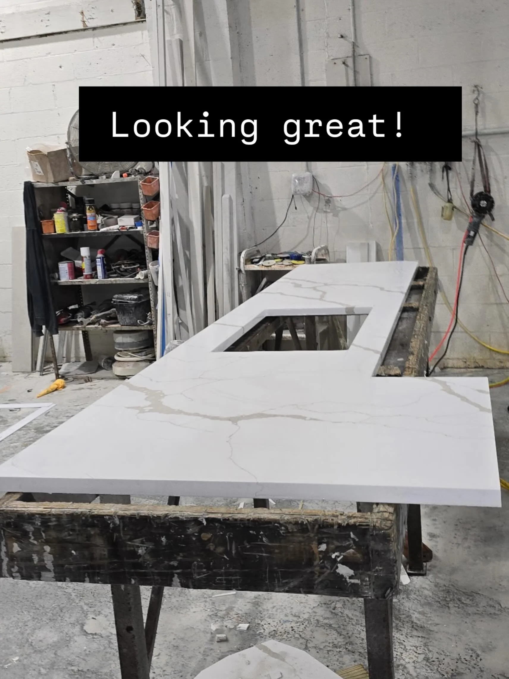 From concept to reality.

This custom kitchen is coming together beautifully, but the true centerpiece is this stunning quartz countertop. The soft veining, clean lines, and waterfall-style finish elevate the entire space and bring a modern luxury fe