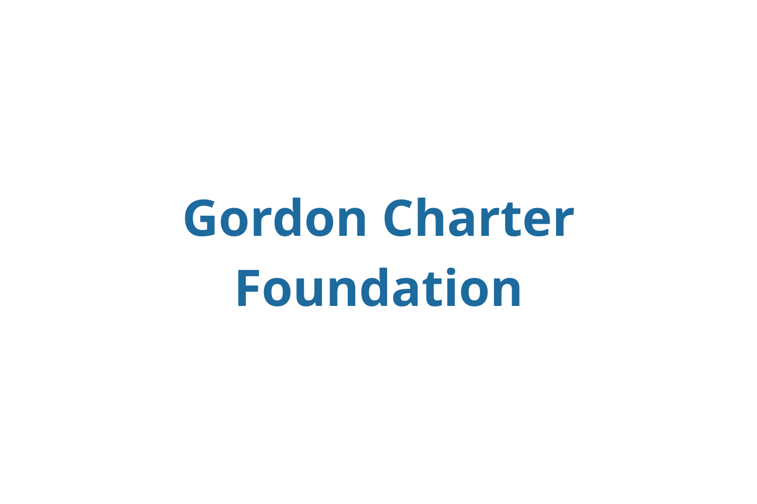 Gordon Charter Foundation logo in blue text on a white background