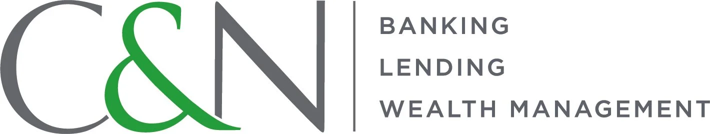 Logo of C&N with text indicating services: Banking, Lending, Wealth Management.