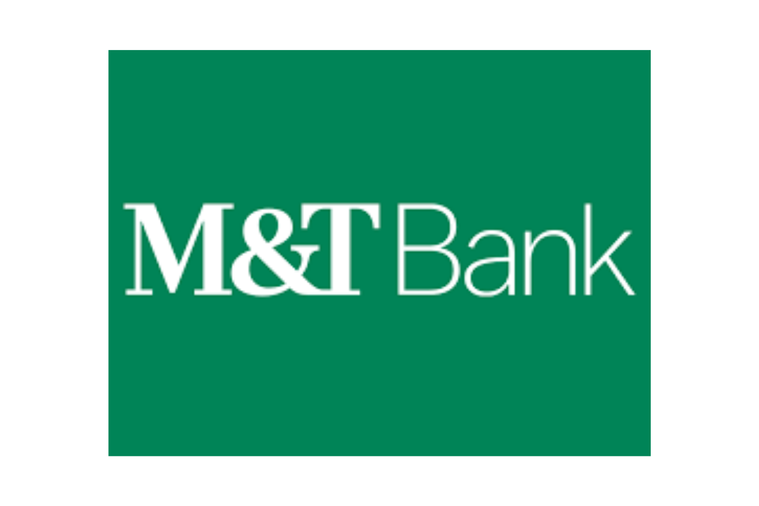 M&T Bank logo with green background and white text.
