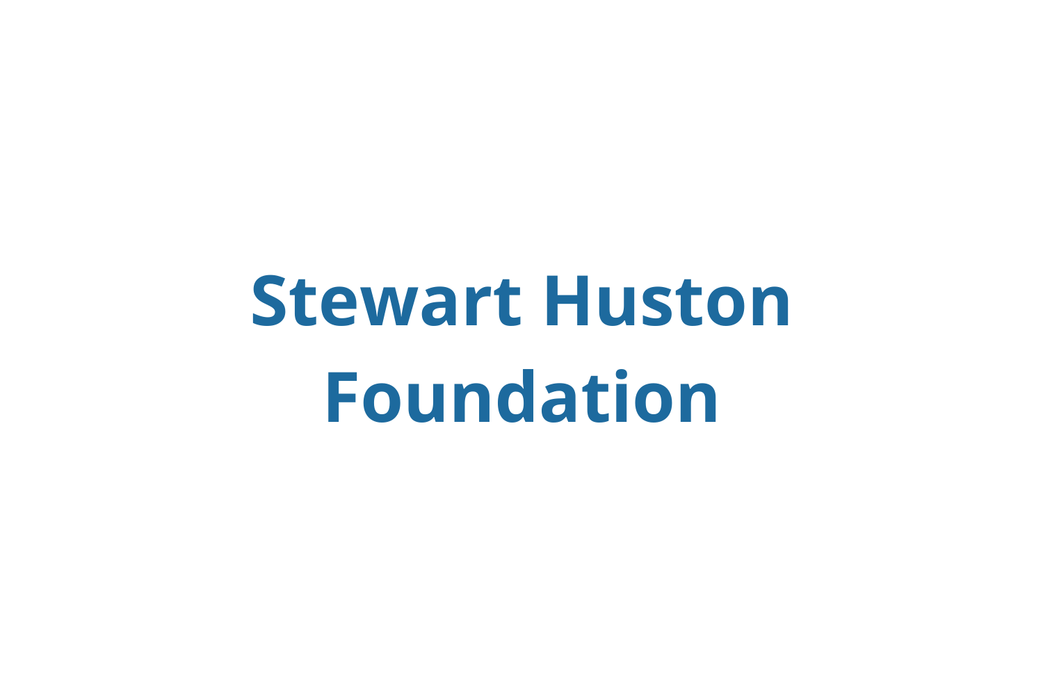 Text reading 'Stewart Huston Foundation' on a white background.