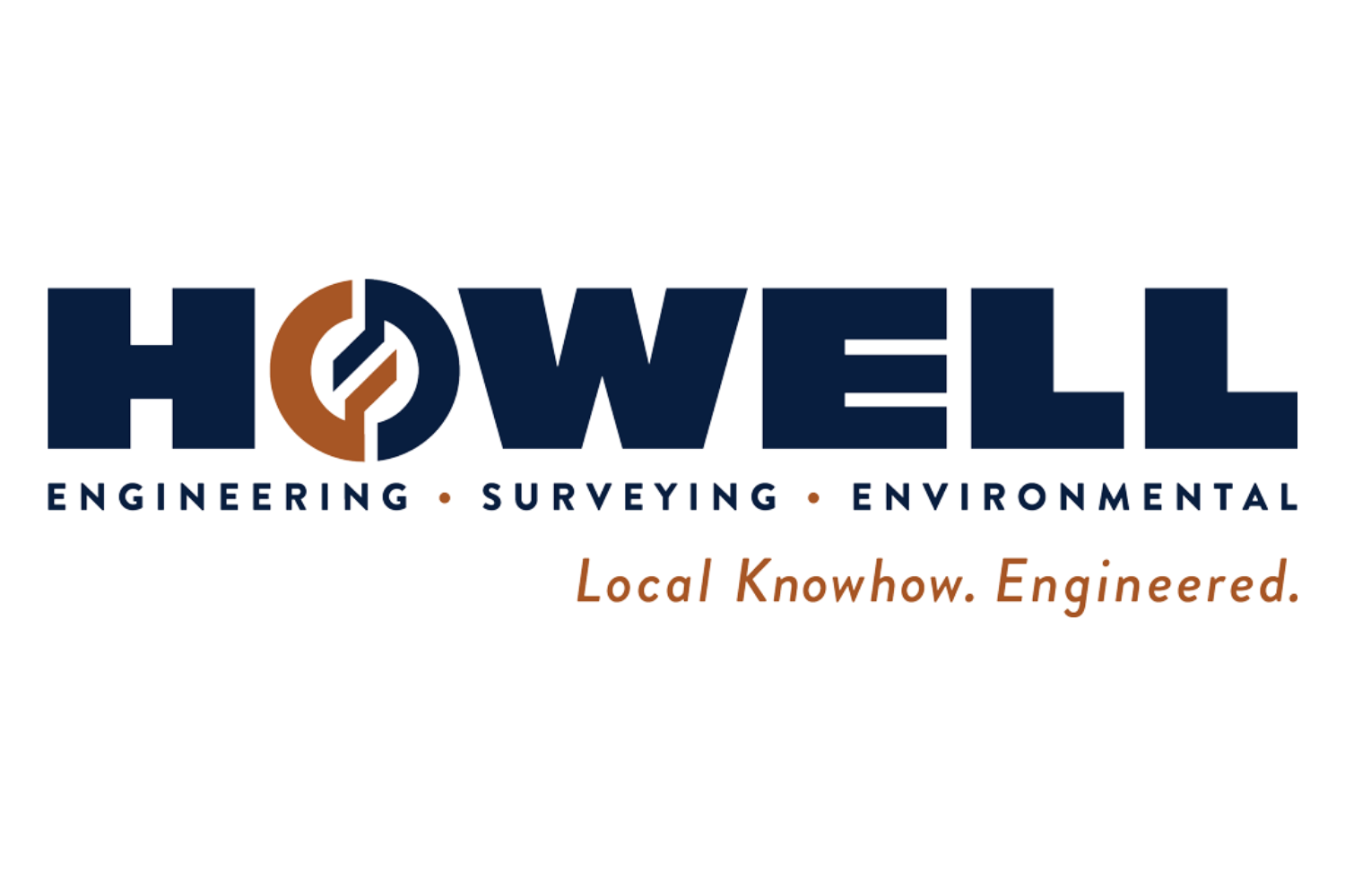 HOWELL logo with an engineering, surveying, and environmental services tagline and the phrase 'Local Knowhow. Engineered.' underneath.