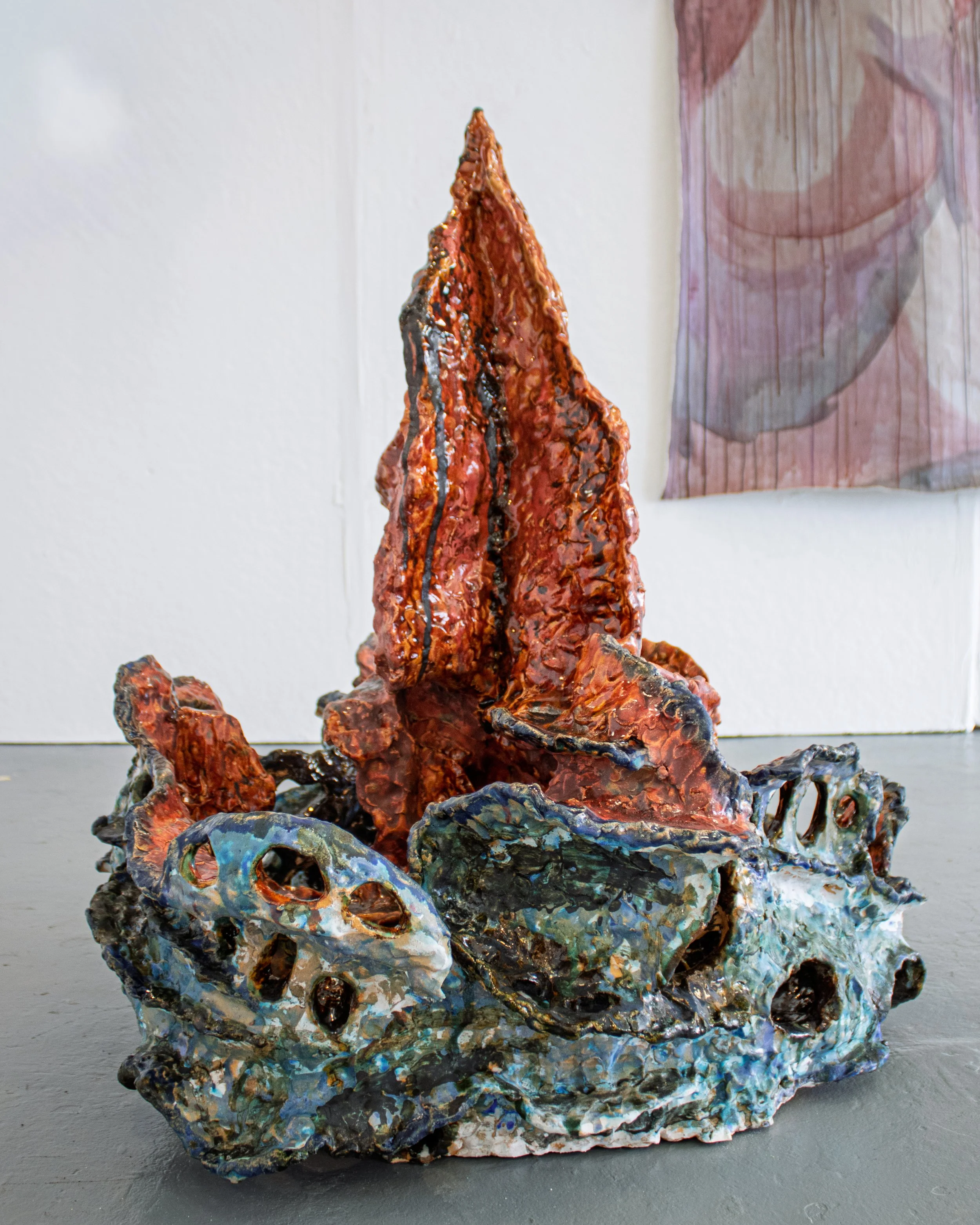 Bloom, 2026. Low-fire ceramics and glaze. 36 x 36 x 25 inches.