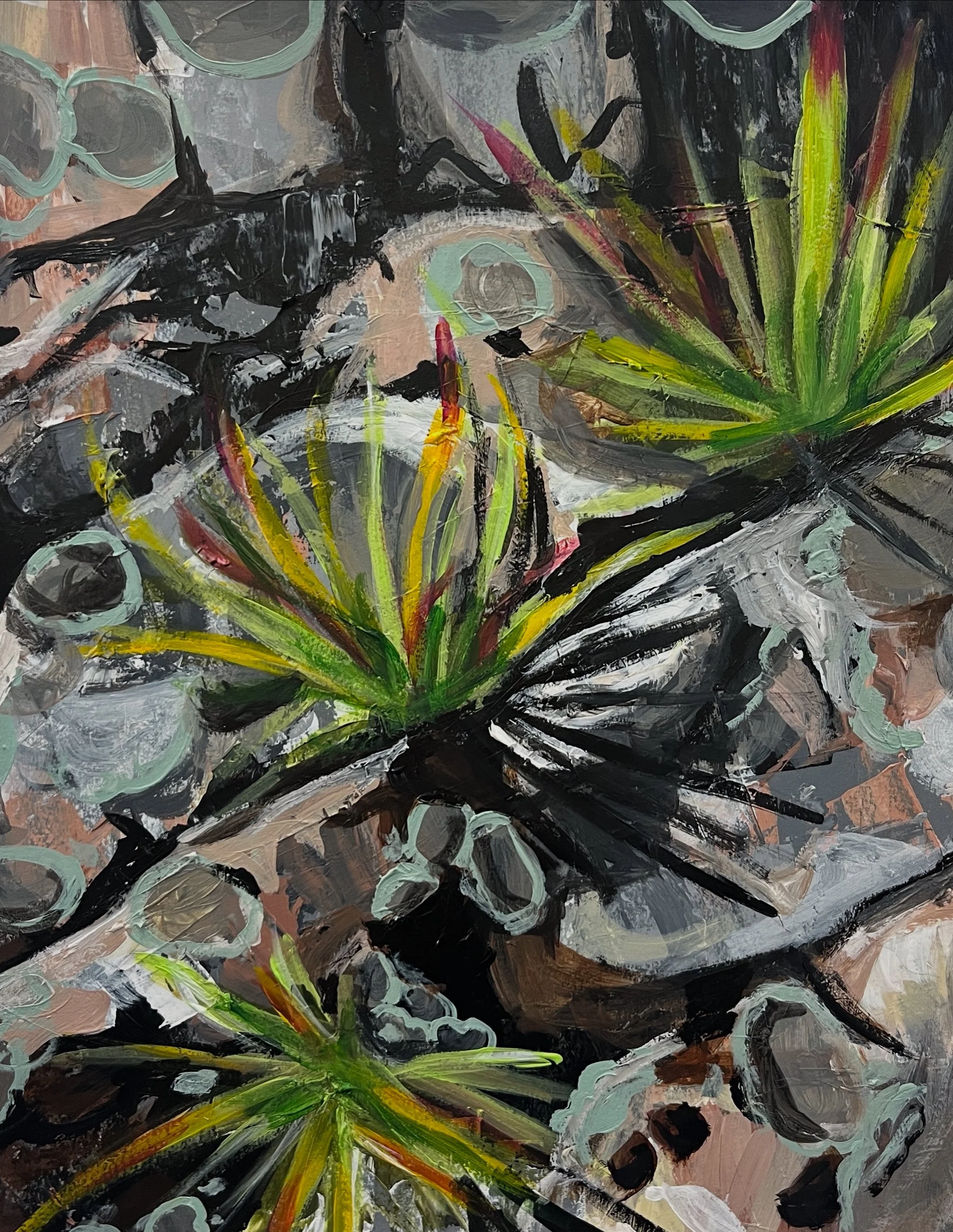 Composition II, 2025. Acrylic on paper. 11 x 14 inches.
