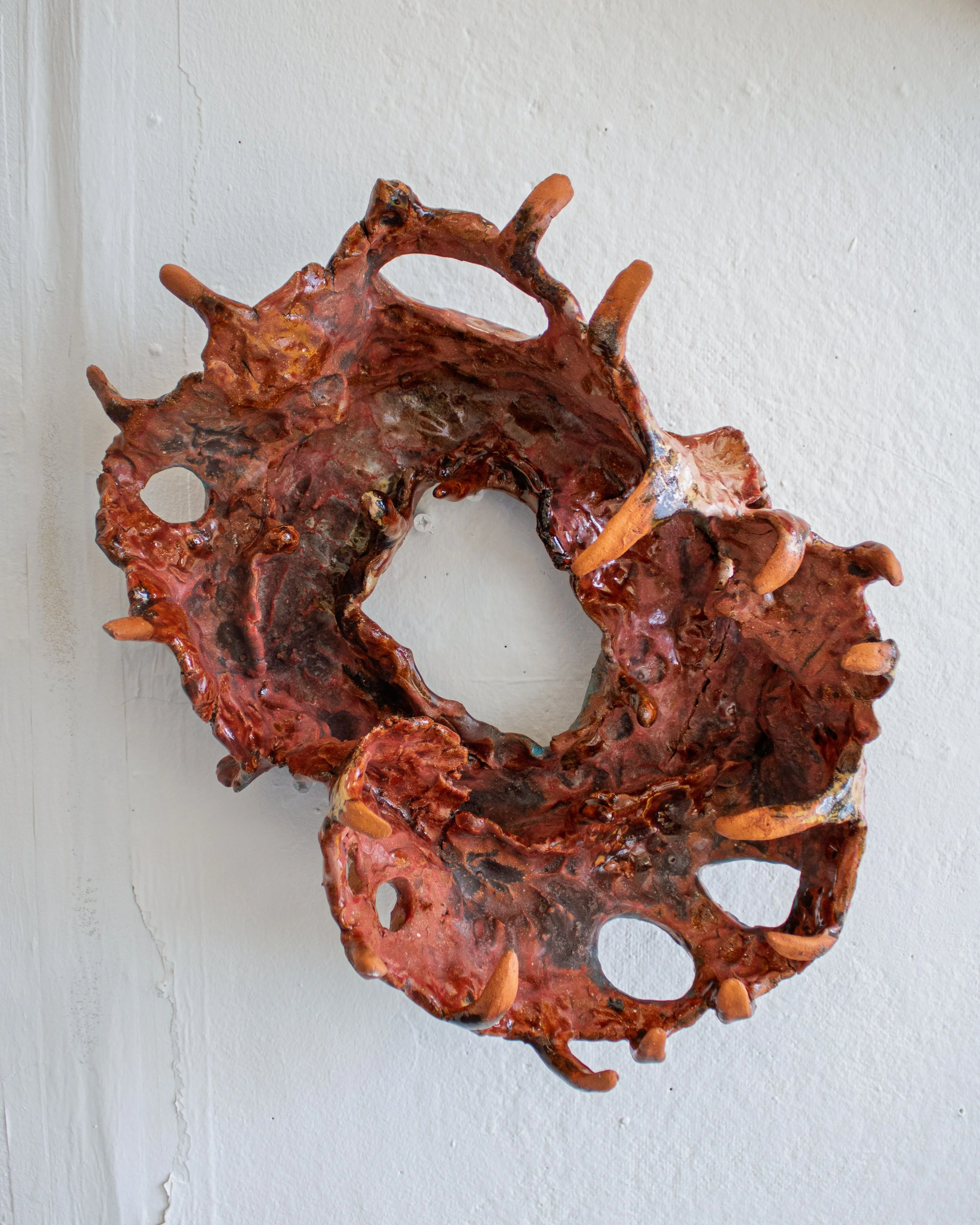 Unfolded Ruin, 2026. Low-fire ceramics and glaze. 16 x 12 x 7 inches.