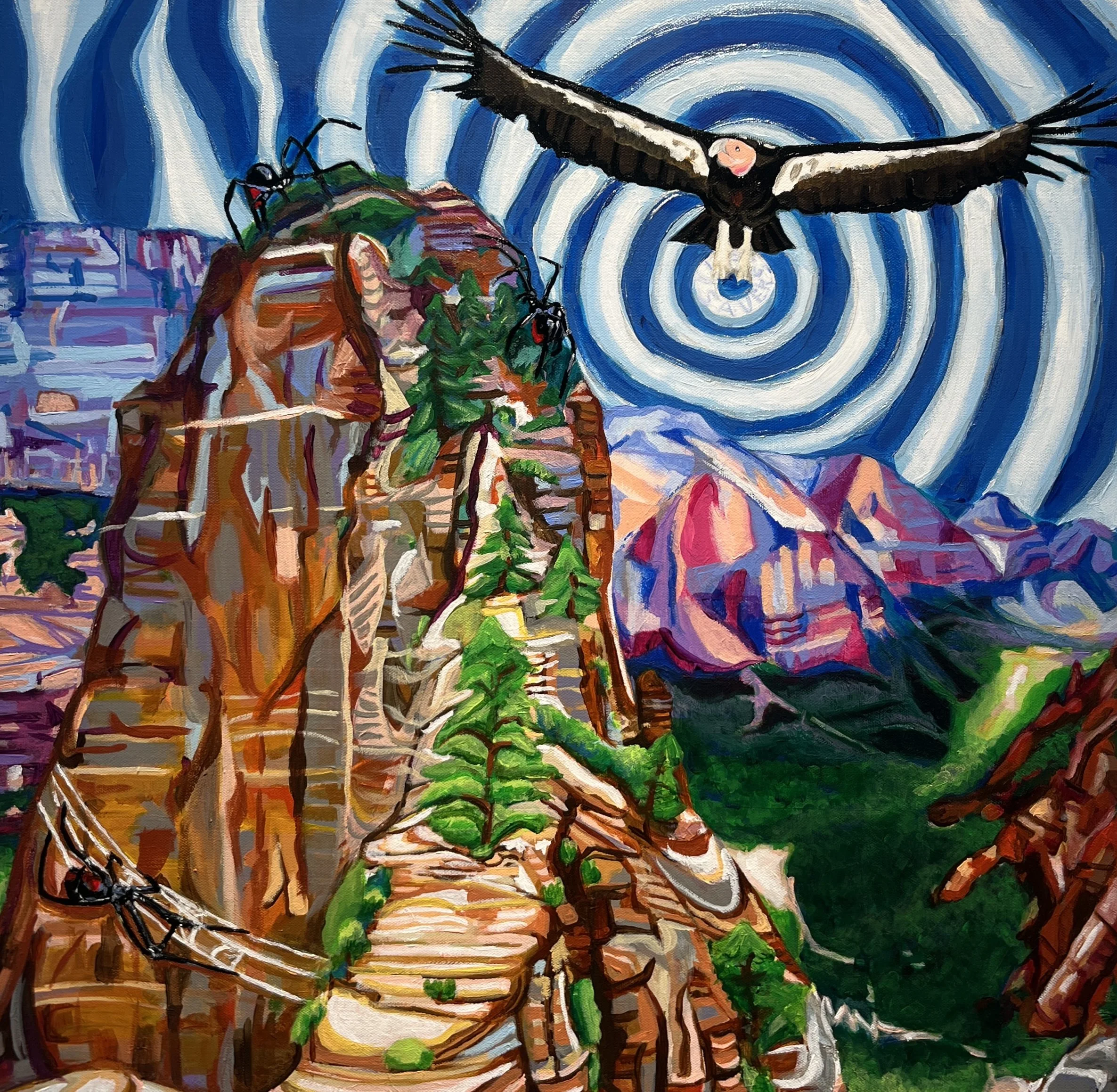 Zion, 2025. Acrylic on canvas. 24 x 24 inches.