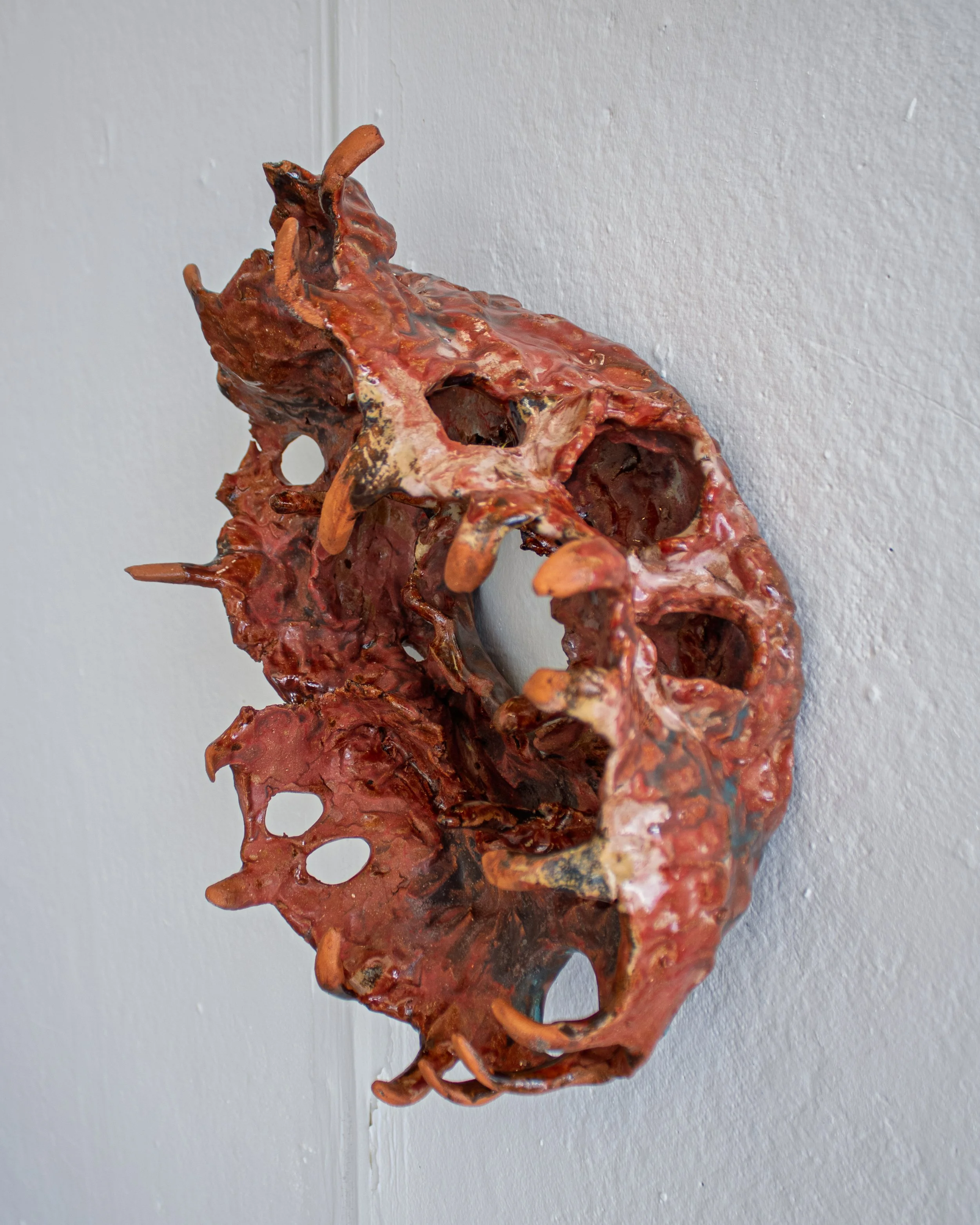 Unfolded Ruin, 2026. Low-fire ceramics and glaze. 16 x 12 x 7 inches.