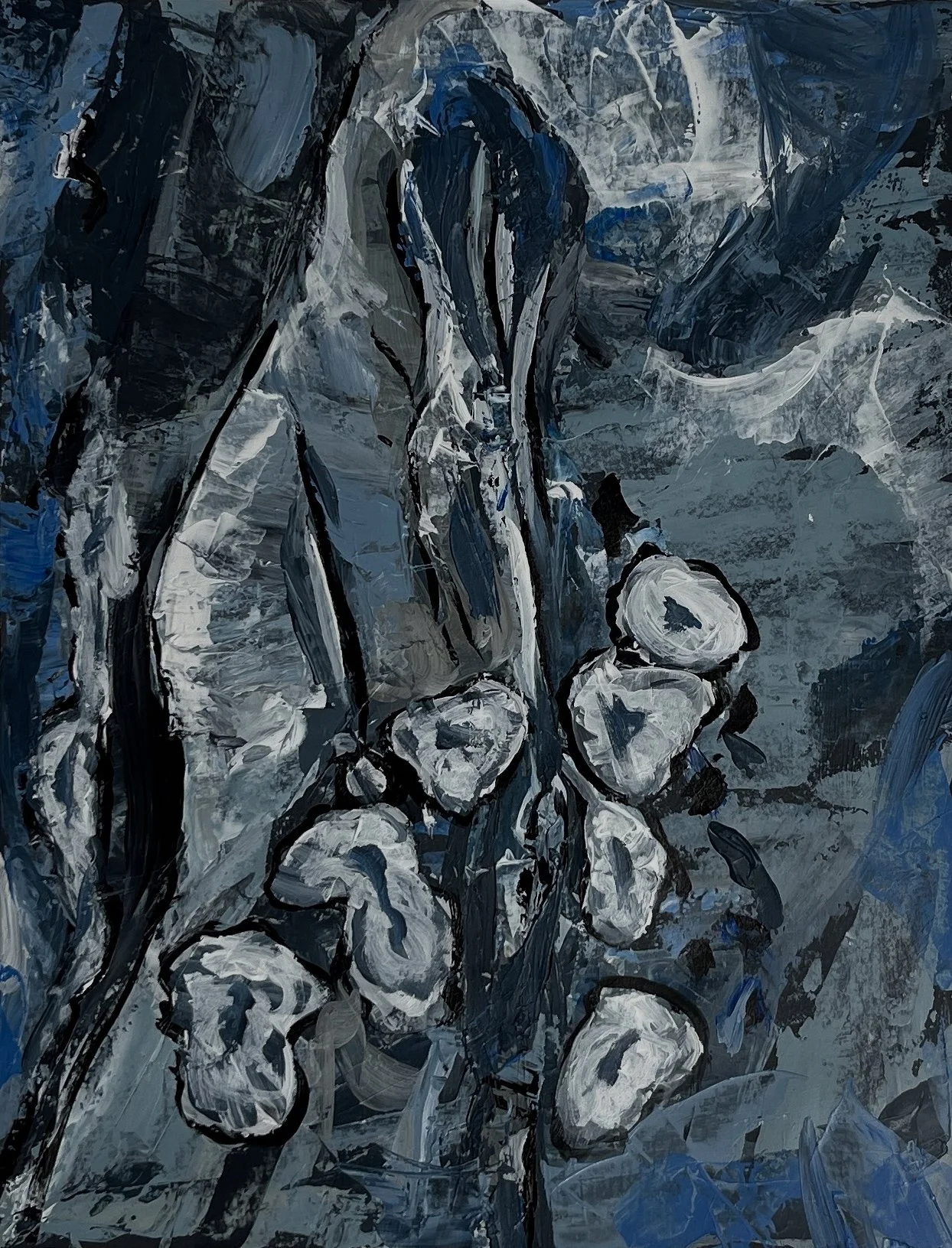 Composition III, 2025. Acrylic on paper. 11 x 14 inches.