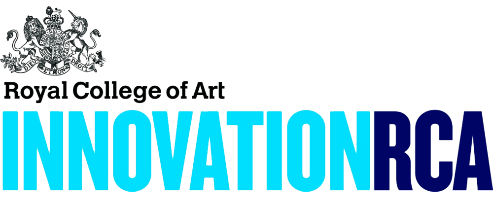 Logo for Royal College of Art Innovation RCA with a crest and bold text.
